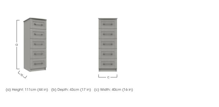 Fenchurch 5 Drawer Narrow Chest in  on Furniture Village