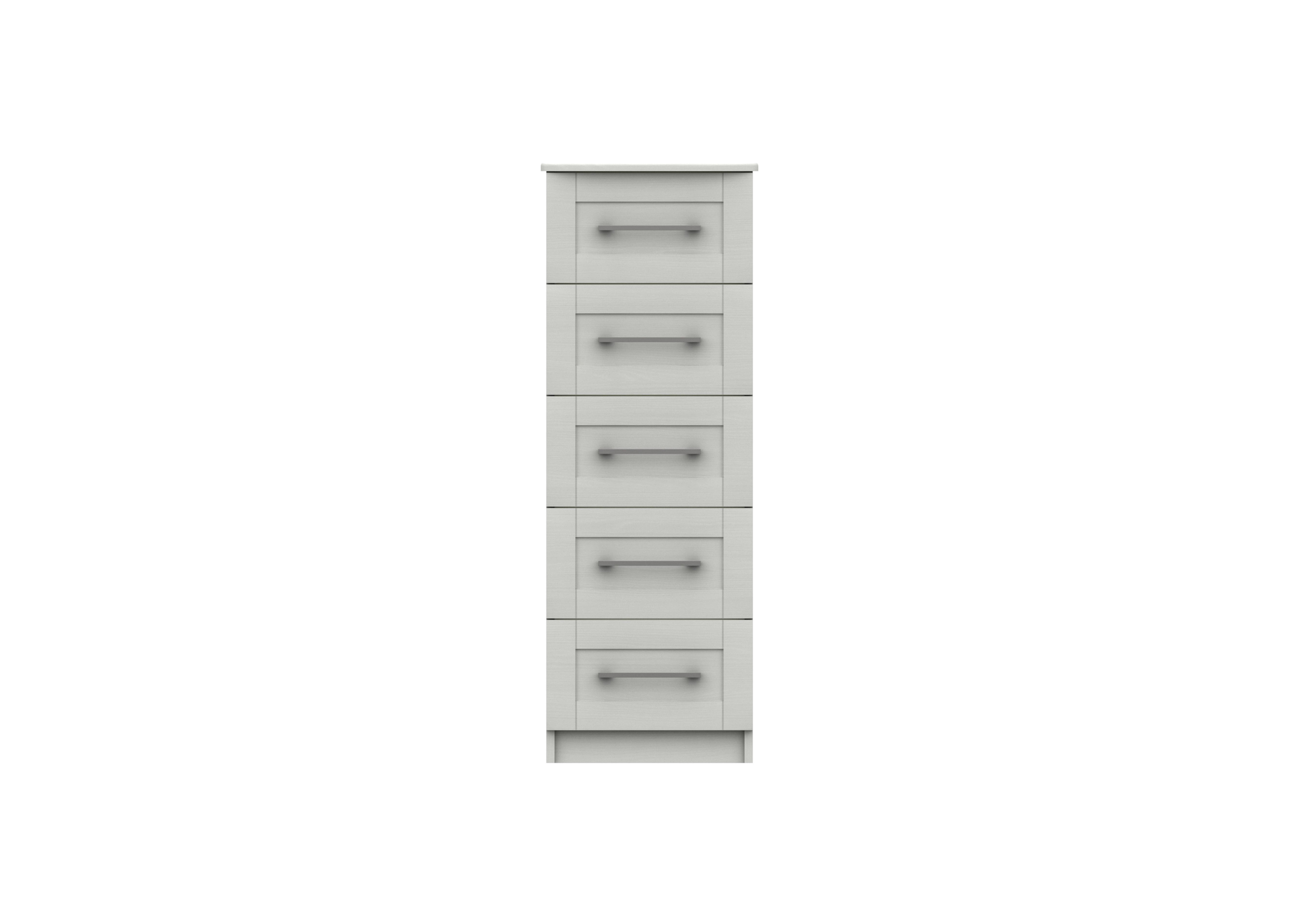 Fenchurch 5 Drawer Narrow Chest in White on Furniture Village