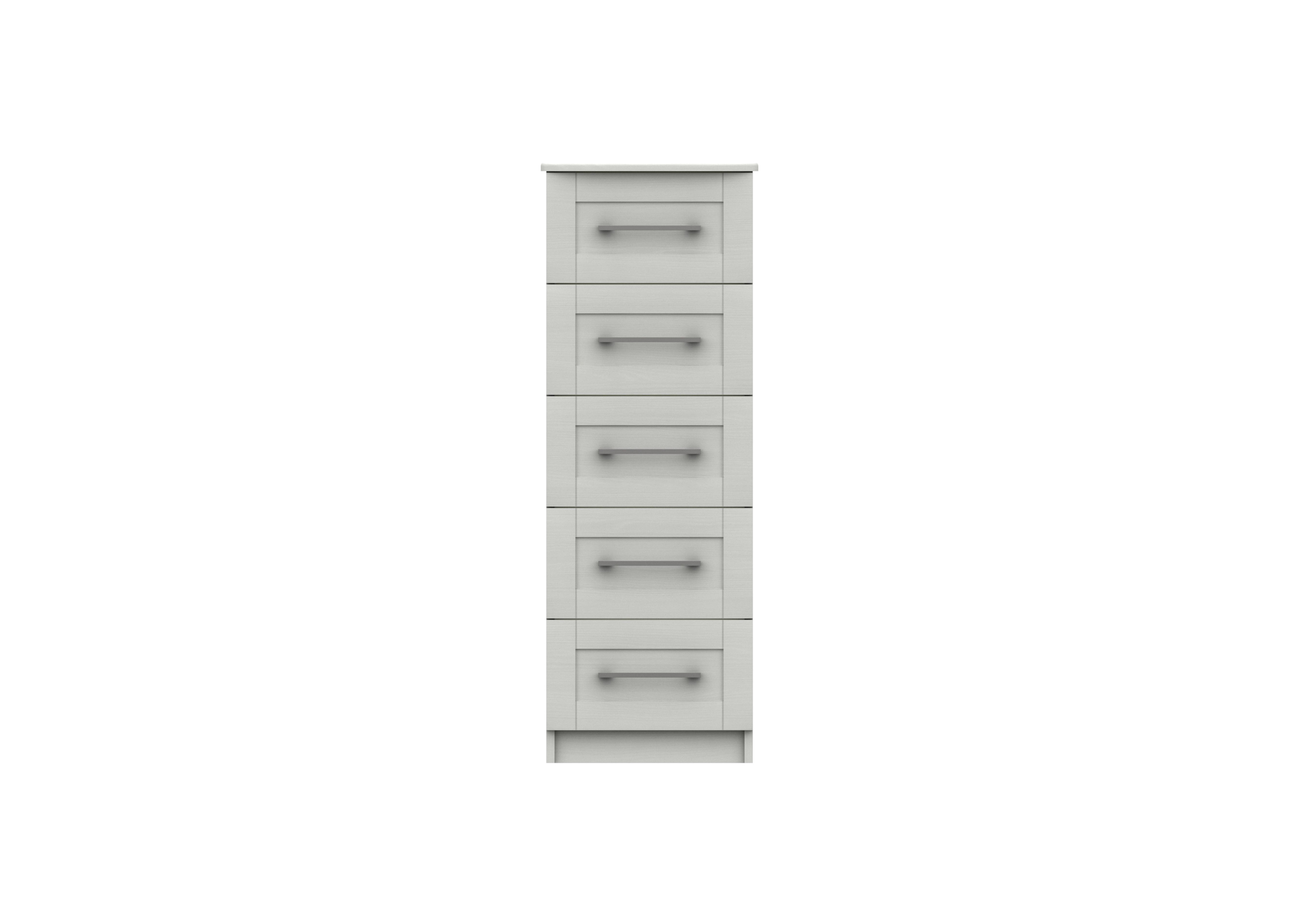 Fenchurch 5 Drawer Narrow Chest in White on Furniture Village