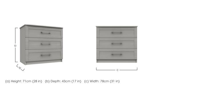 Fenchurch 3 Drawer Chest in  on Furniture Village