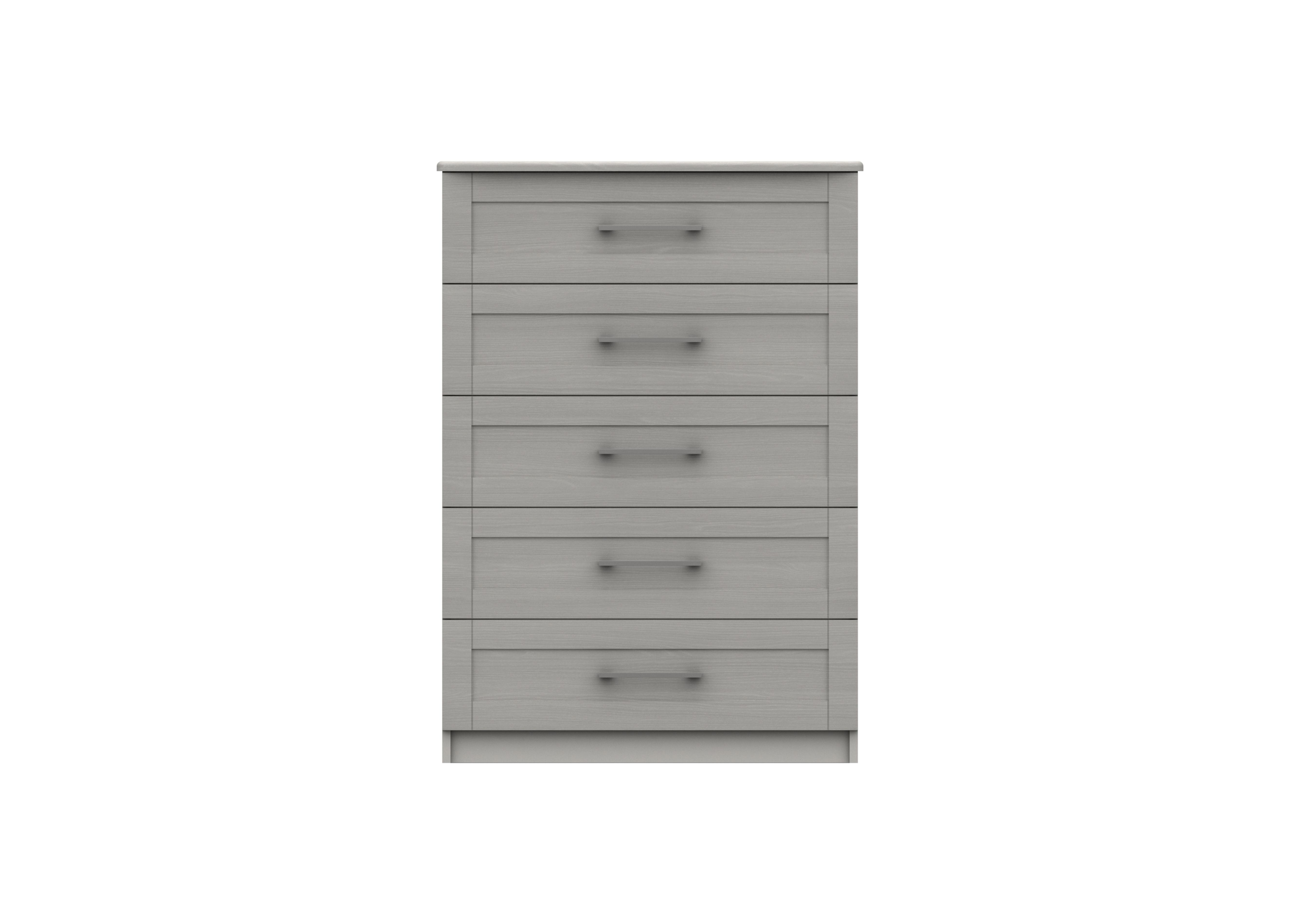 Fenchurch 5 Drawer Chest in Light Grey on Furniture Village