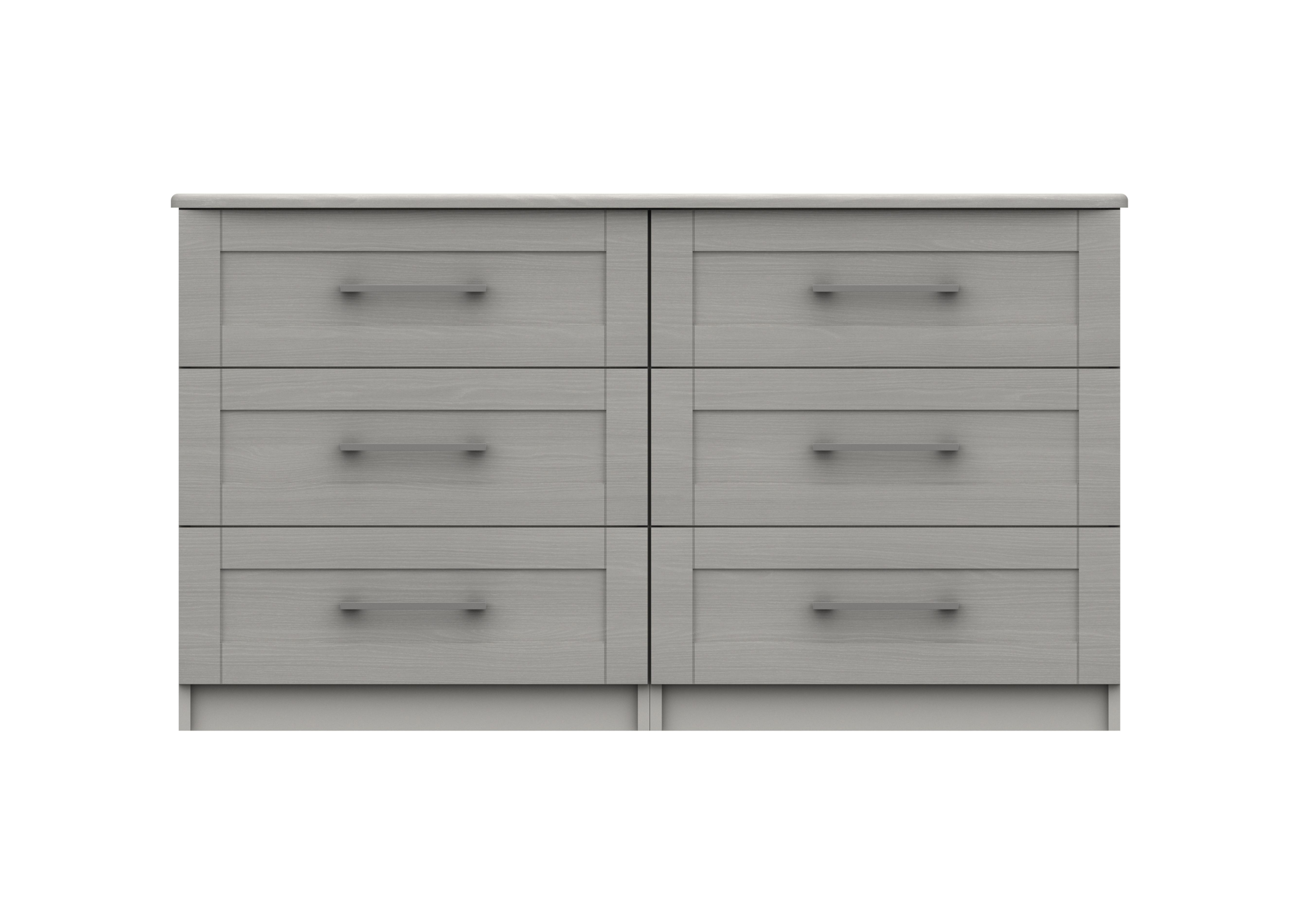 Fenchurch 6 Drawer Wide Chest in Light Grey on Furniture Village
