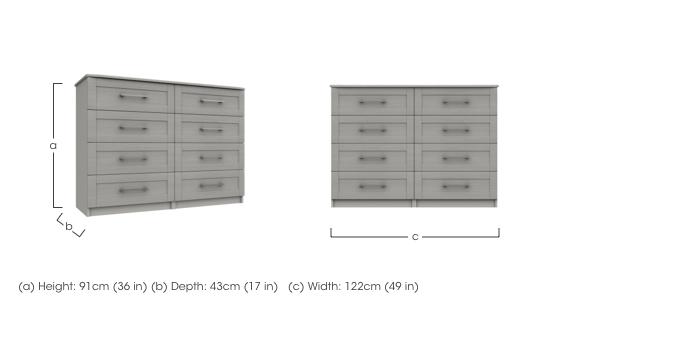 Fenchurch 8 Drawer Wide Chest in  on Furniture Village