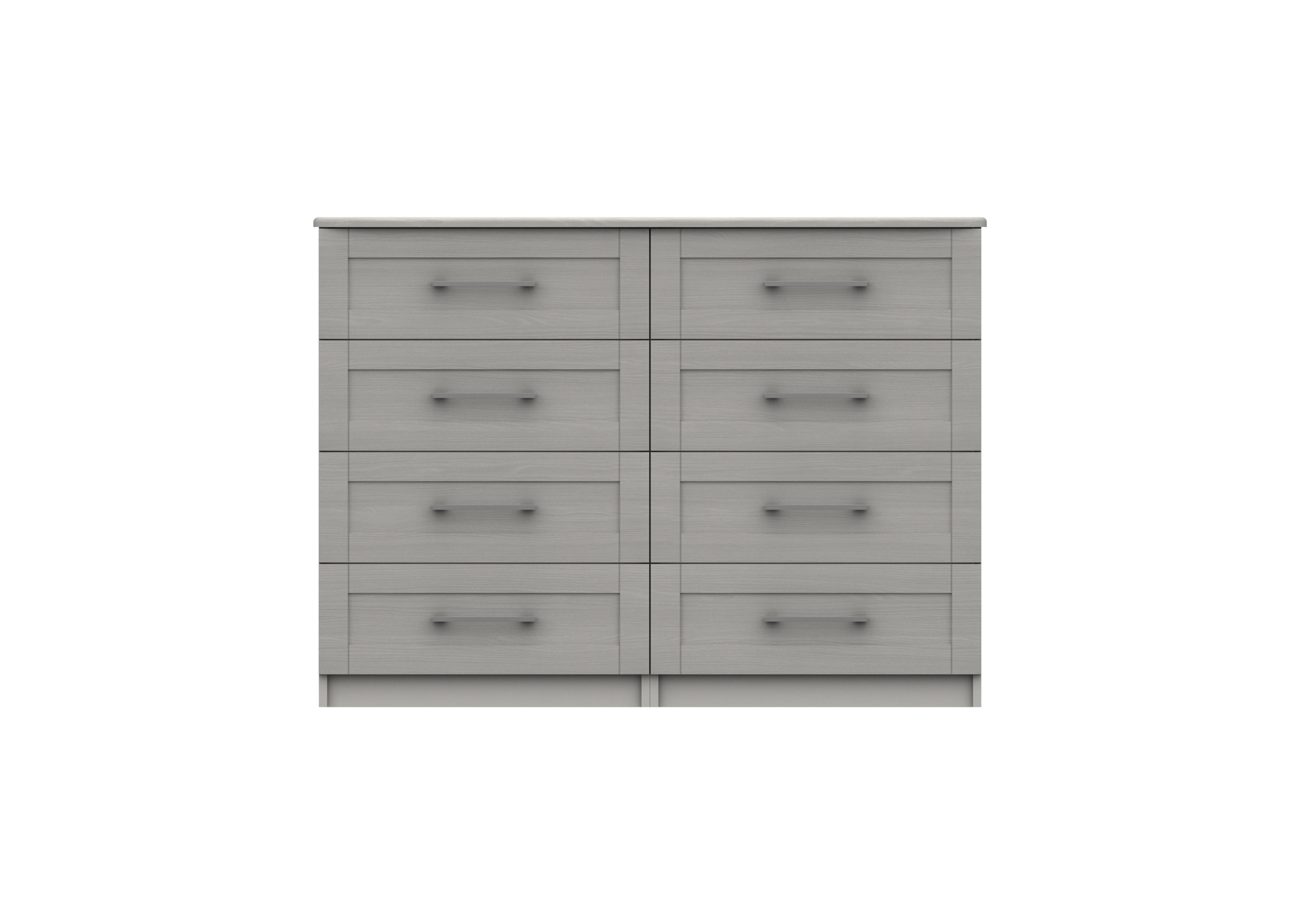 Fenchurch 8 Drawer Wide Chest in Light Grey on Furniture Village