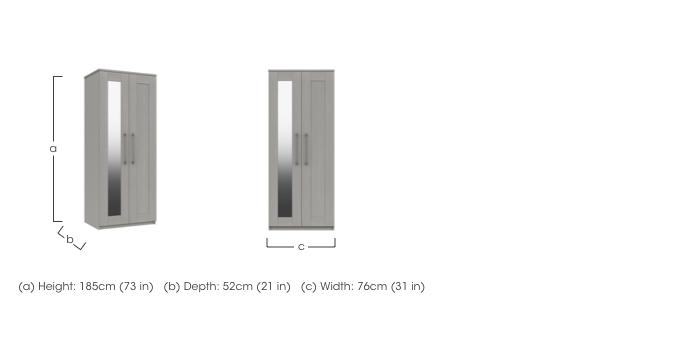 Fenchurch 2 Door Wardrobe with Mirror in  on Furniture Village