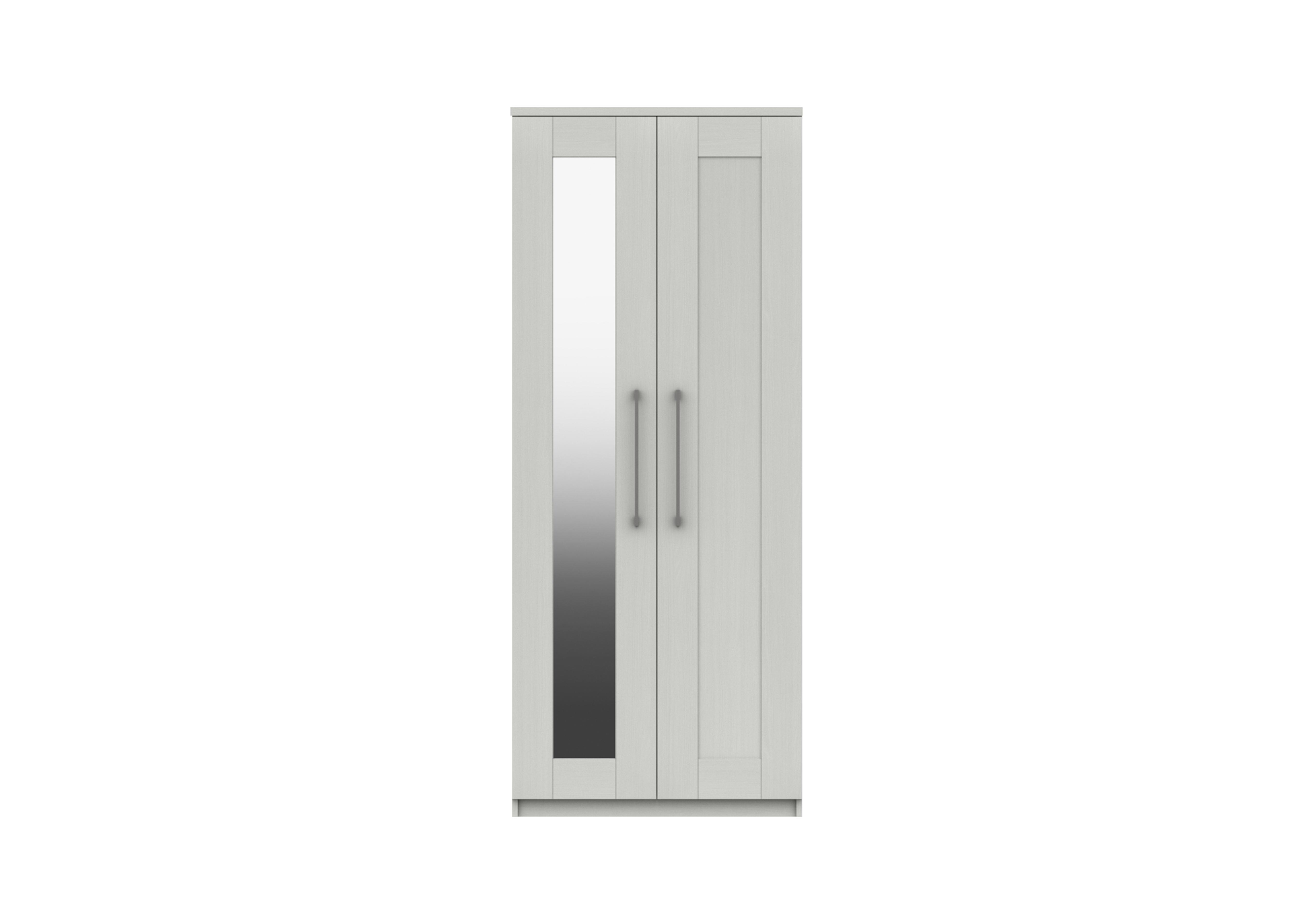 Fenchurch 2 Door Wardrobe with Mirror in White on Furniture Village