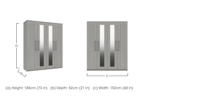 Fenchurch 4 Door Wardrobe with Mirrors in  on Furniture Village