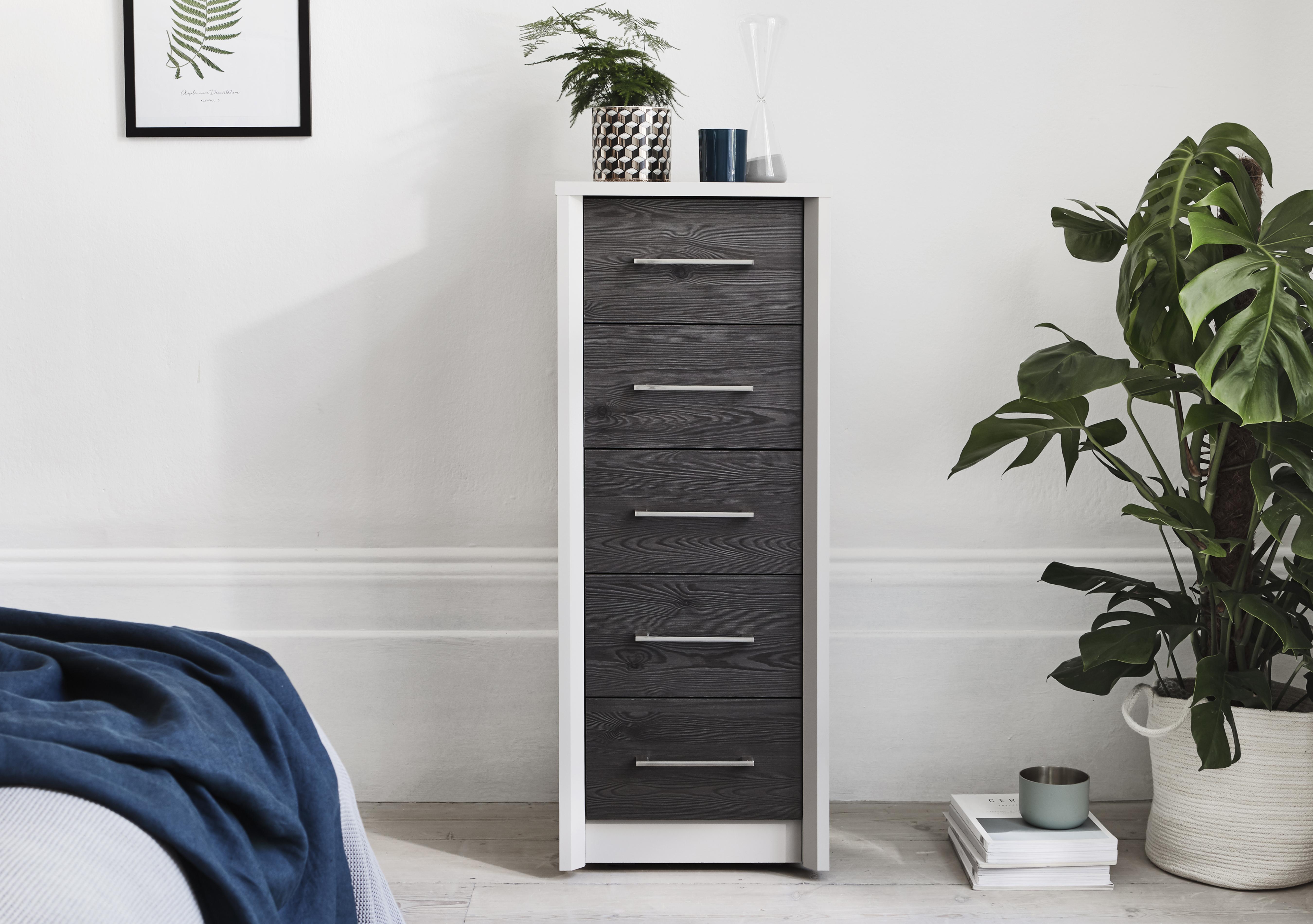 Paddington 5 Drawer Narrow Chest in  on Furniture Village