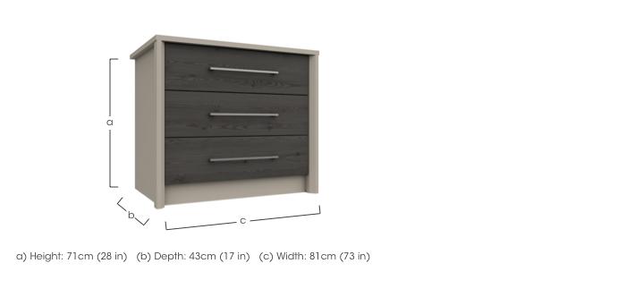Paddington 3 Drawer Chest in  on Furniture Village