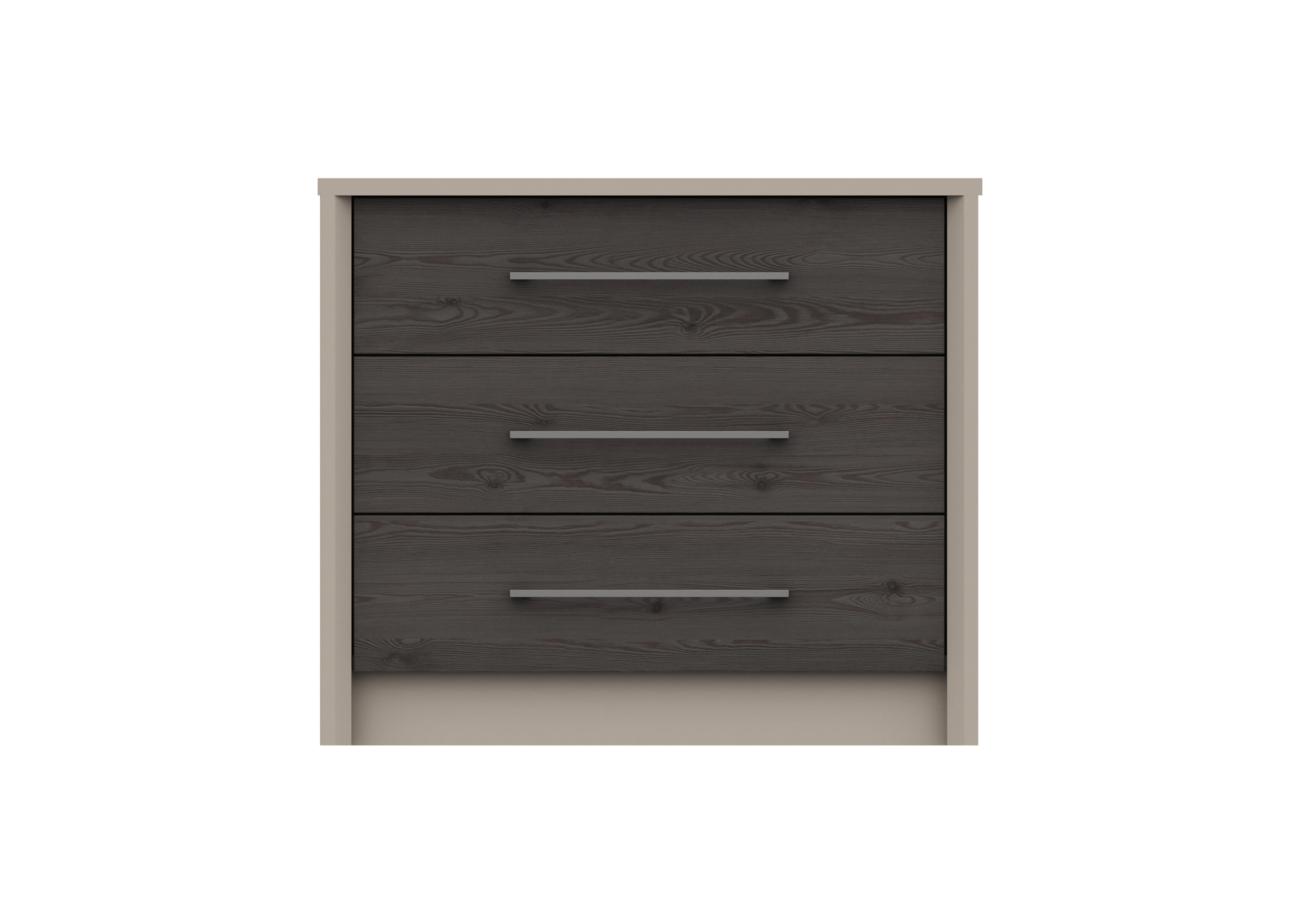 Paddington 3 Drawer Chest in Fired Earth/Anthracite Larch on Furniture Village