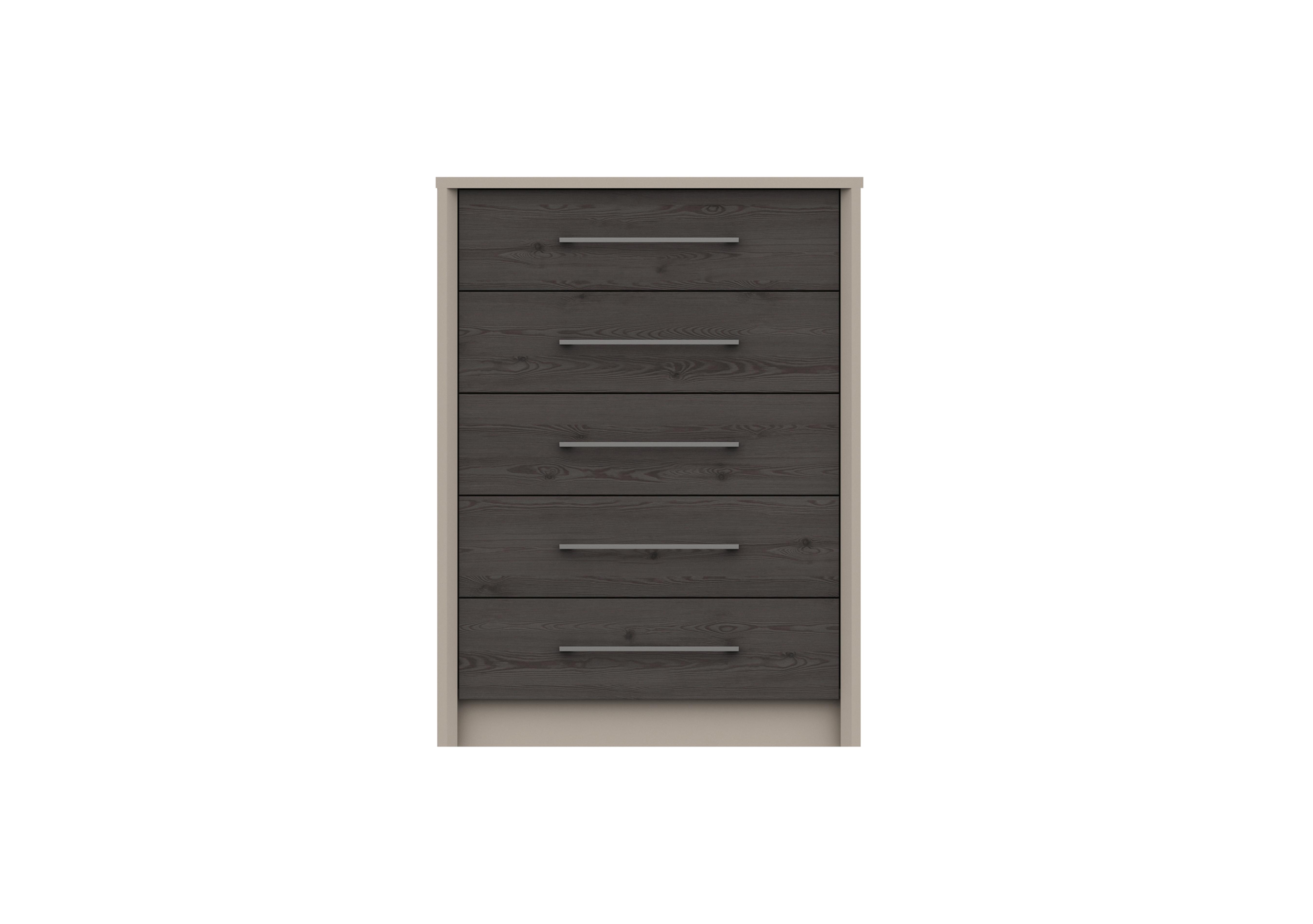 Paddington 5 Drawer Chest in Fired Earth/Anthracite Larch on Furniture Village