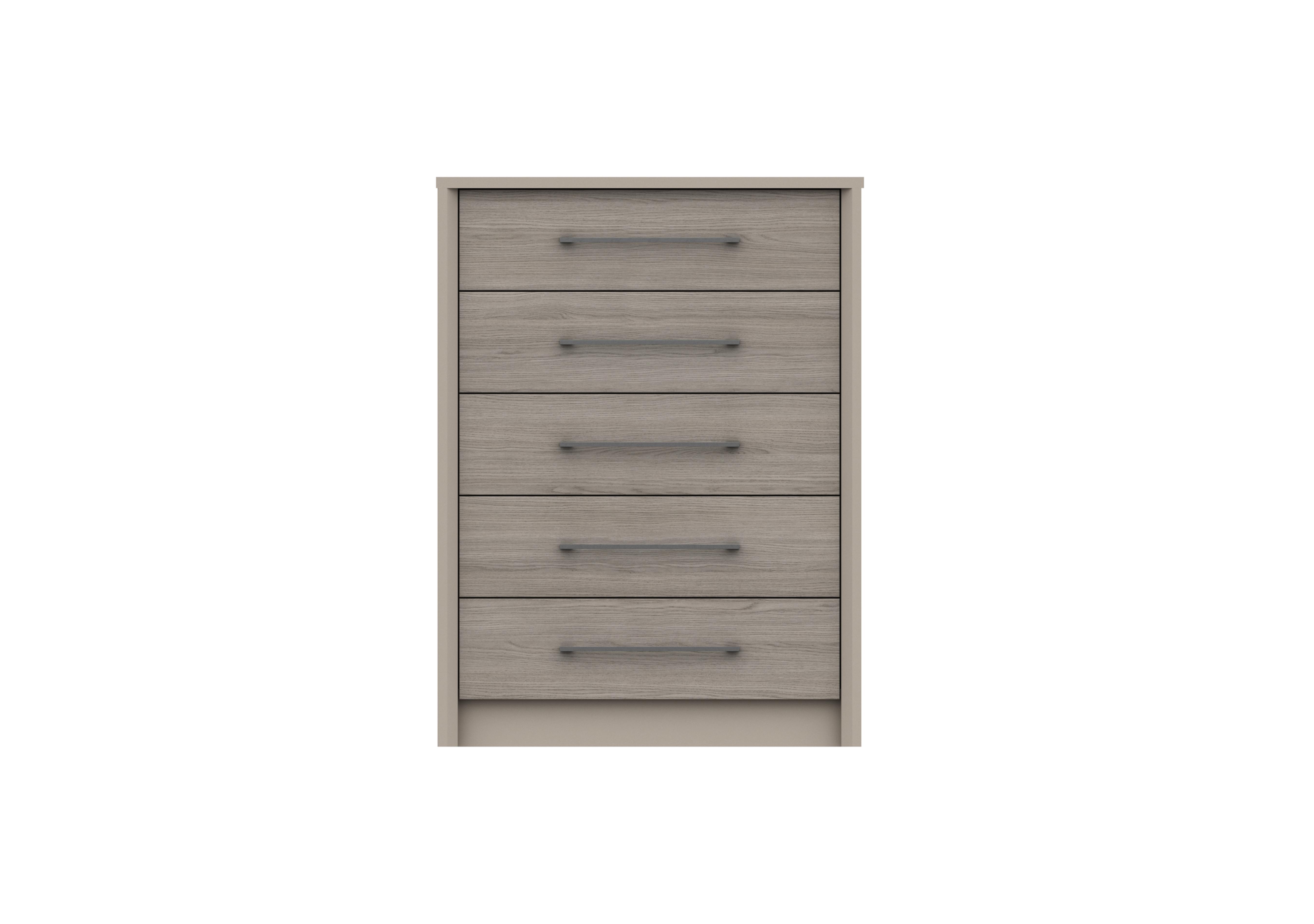 Paddington 5 Drawer Chest in Fired Earth/Grey Oak on Furniture Village