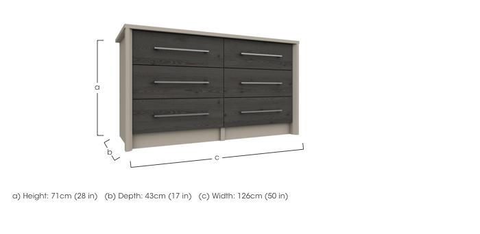 Paddington 6 Drawer Wide Chest in  on Furniture Village