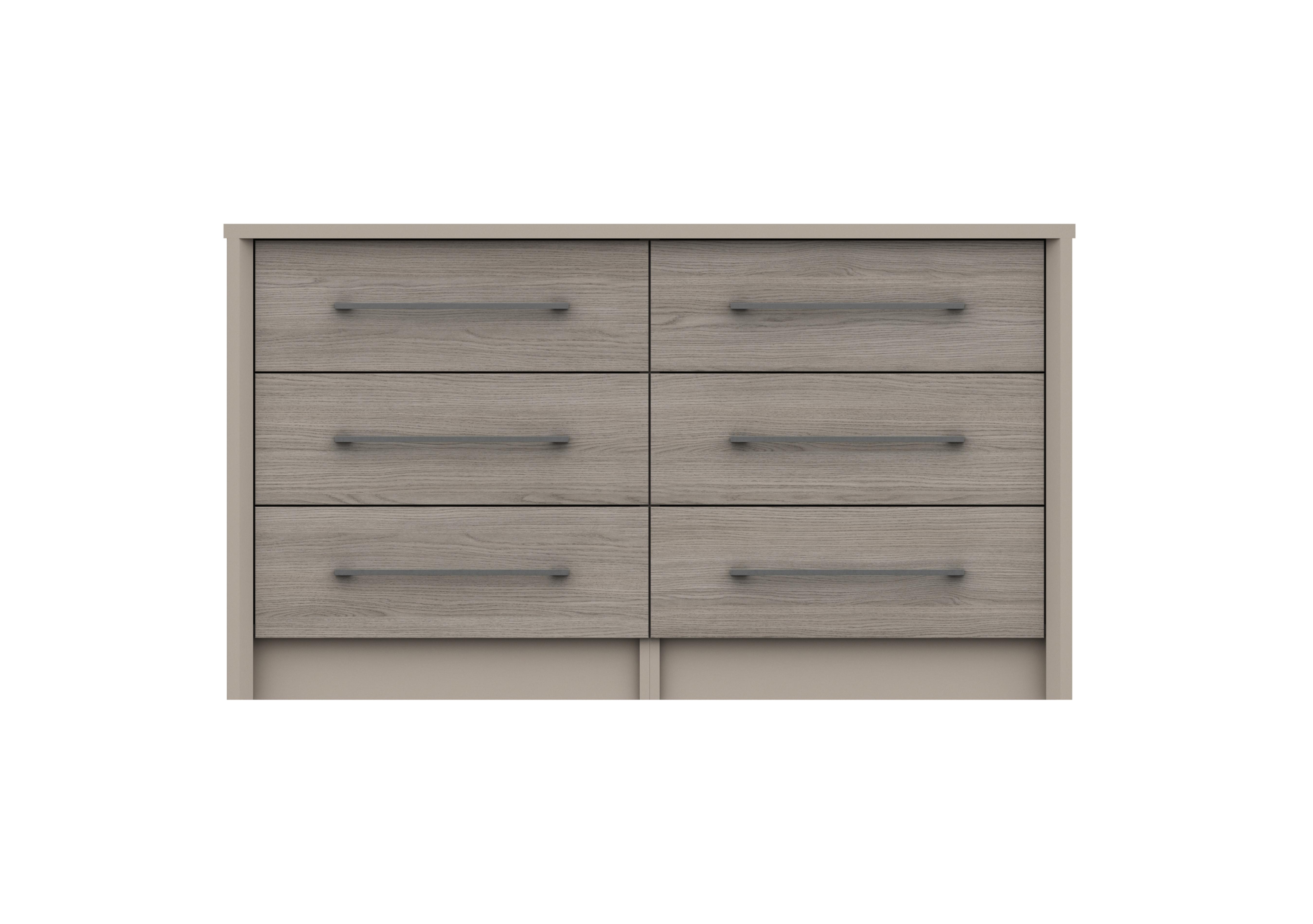 Paddington 6 Drawer Wide Chest in Fired Earth/Grey Oak on Furniture Village