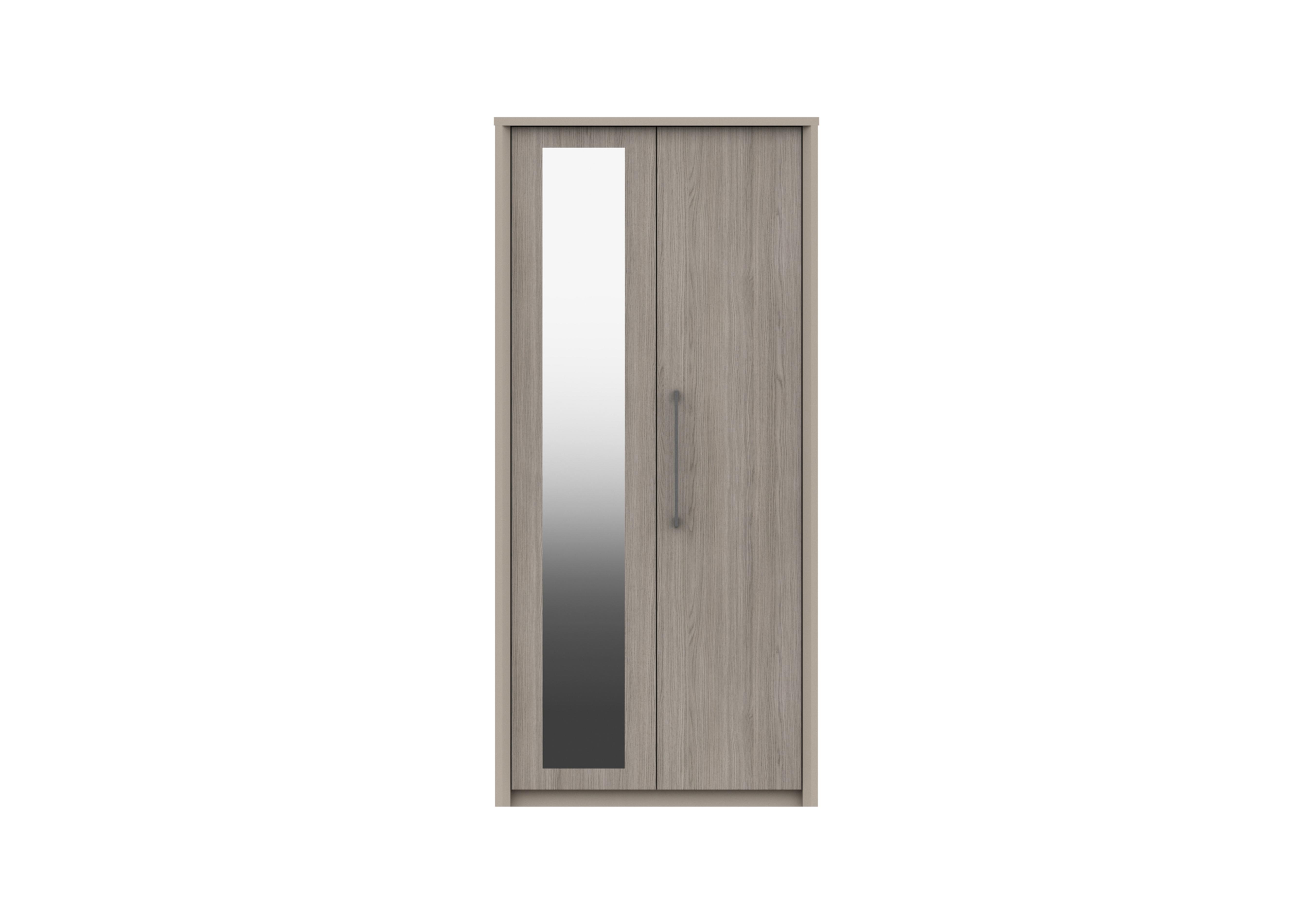 Paddington 2 Door Wardrobe with Mirror in Fired Earth/Grey Oak on Furniture Village