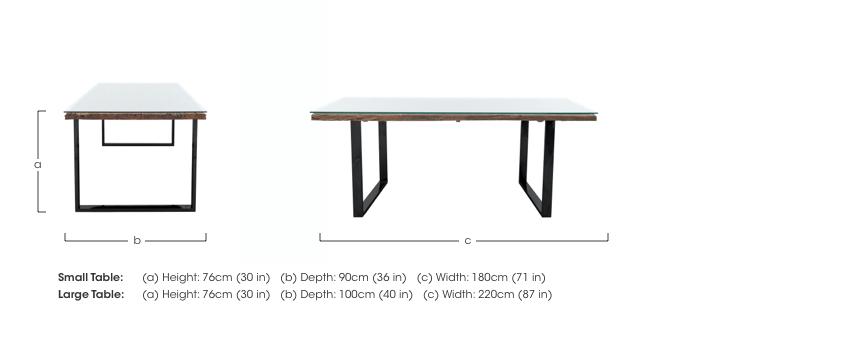Noir Dining Table with U-Leg Base in  on Furniture Village