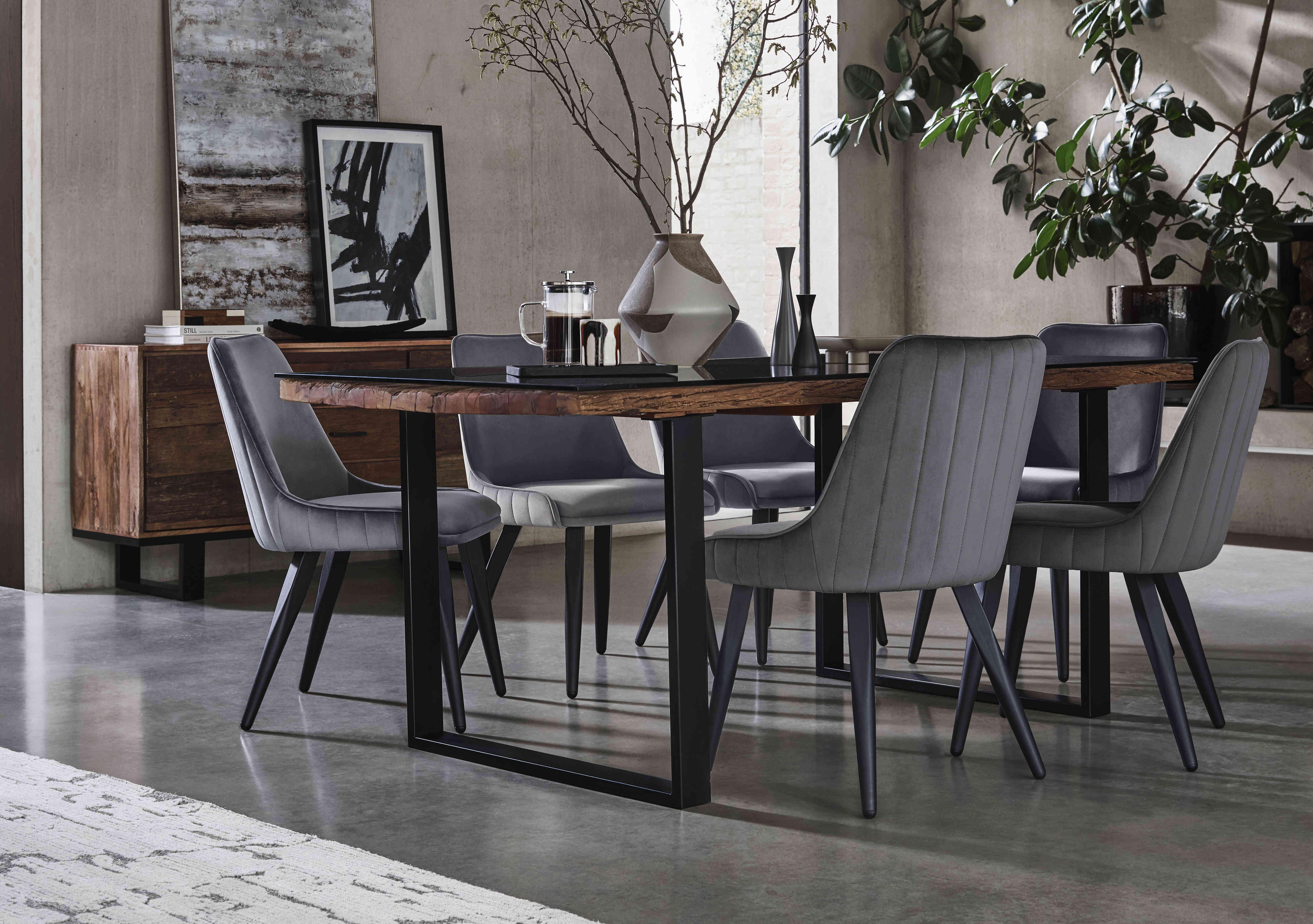 Noir Dining Table with U-Leg Base in  on Furniture Village