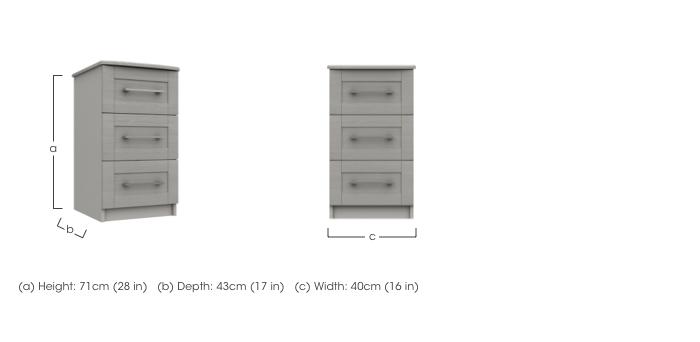 Fenchurch 3 Drawer Bedside Chest in  on Furniture Village