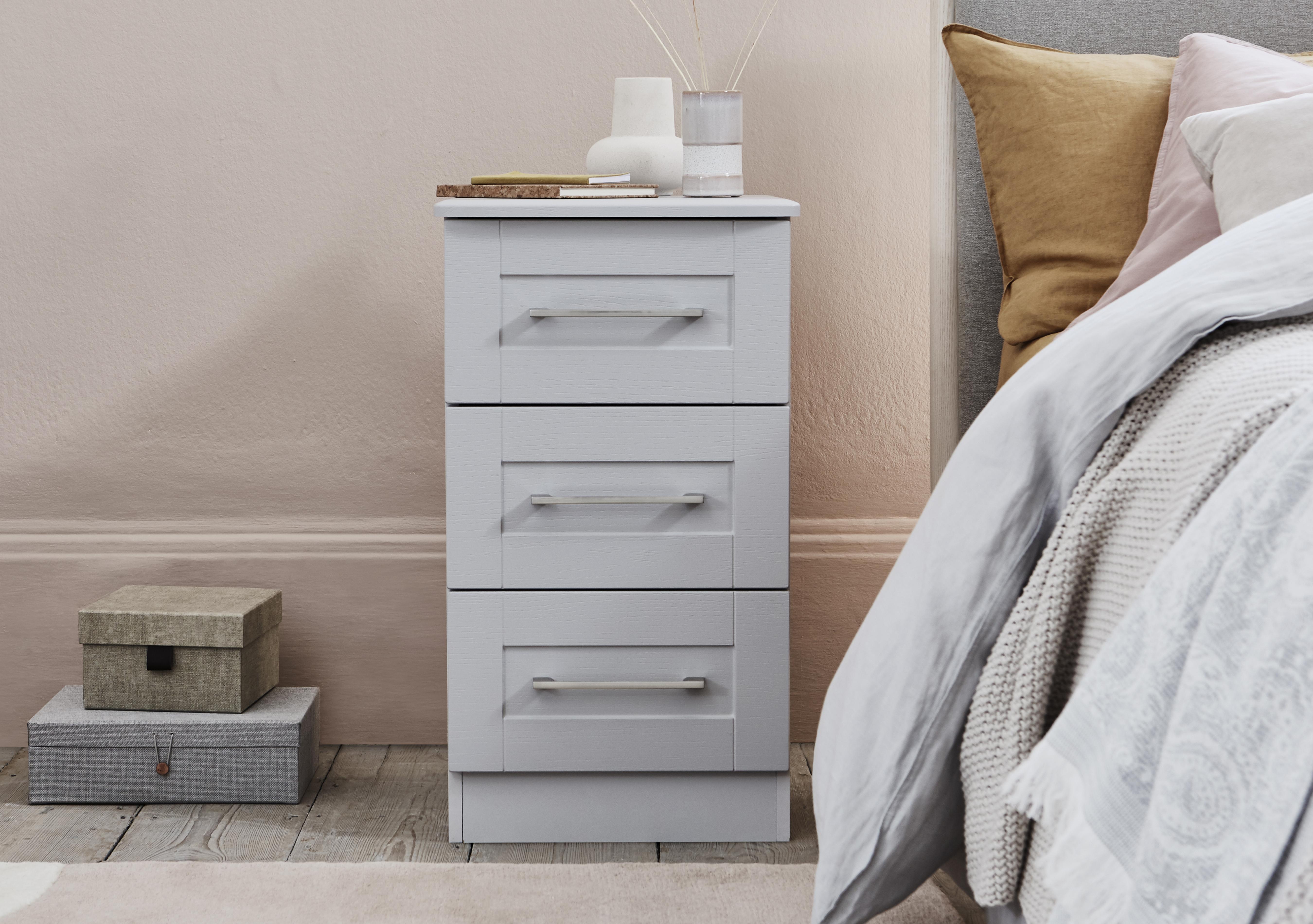 Fenchurch 3 Drawer Bedside Chest in  on Furniture Village