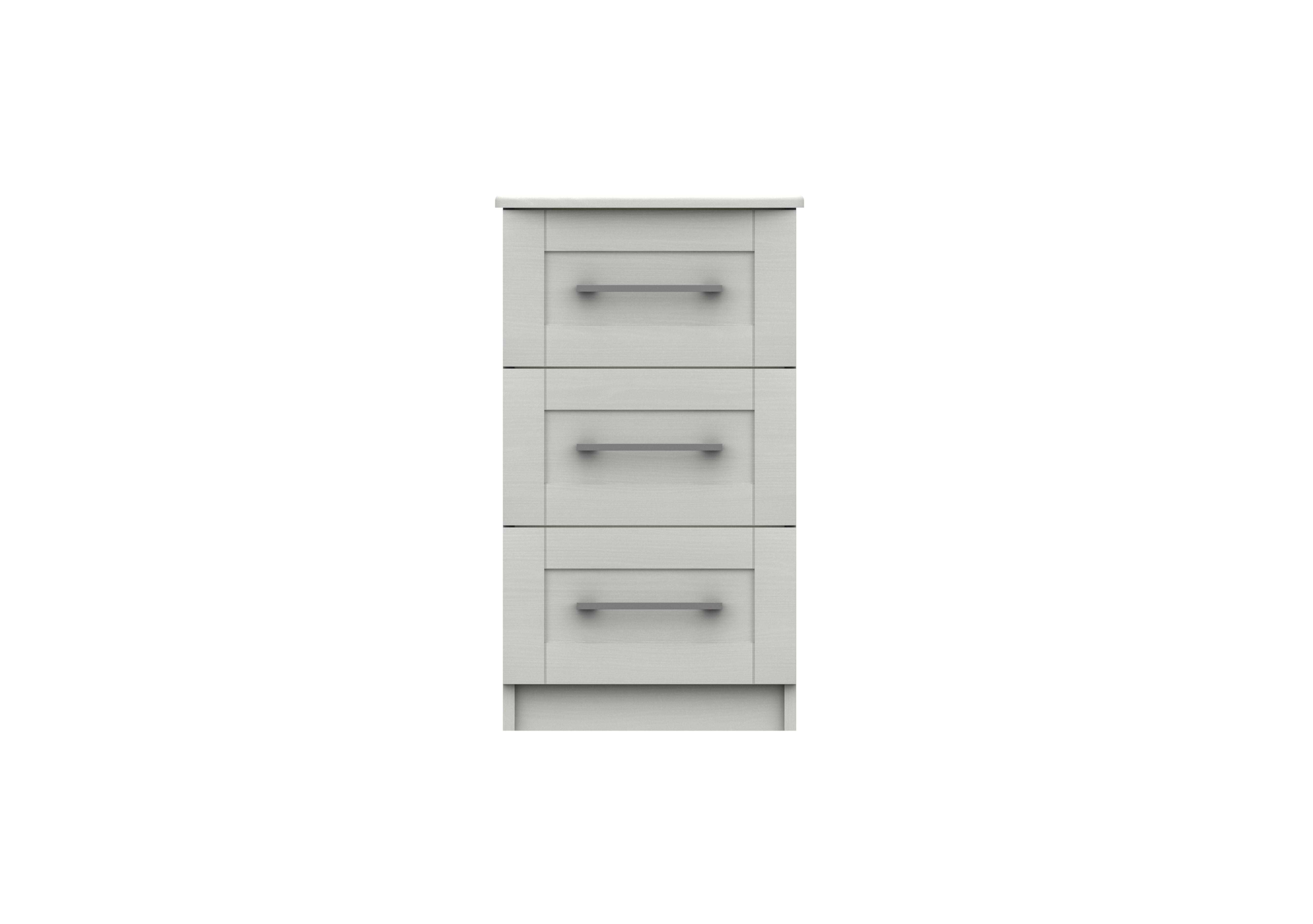Fenchurch 3 Drawer Bedside Chest in White on Furniture Village