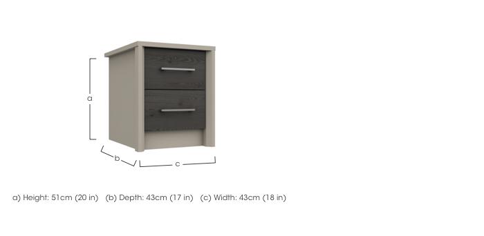 Paddington 2 Drawer Bedside Chest in  on Furniture Village