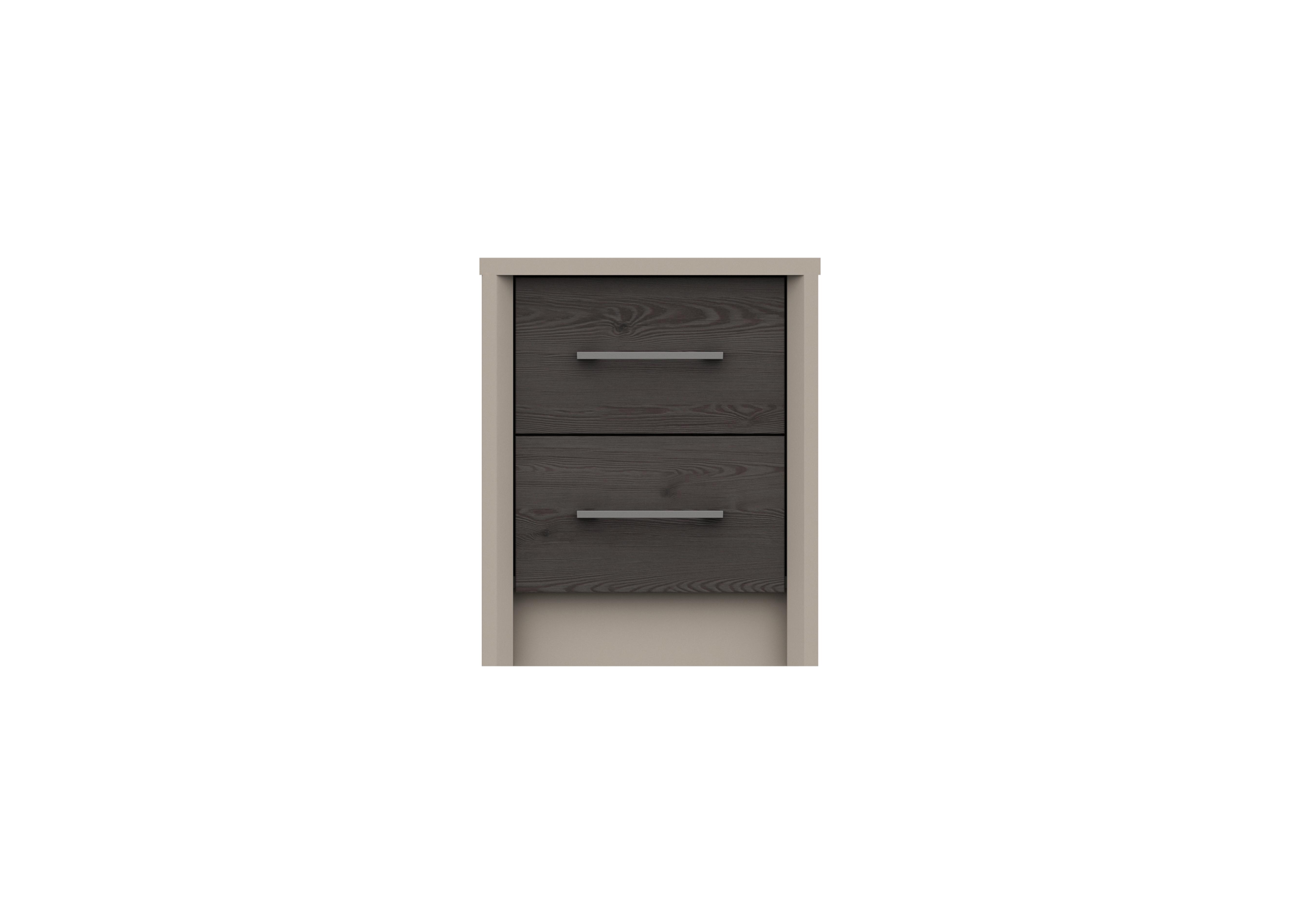 Paddington 2 Drawer Bedside Chest in Fired Earth/Anthracite Larch on Furniture Village