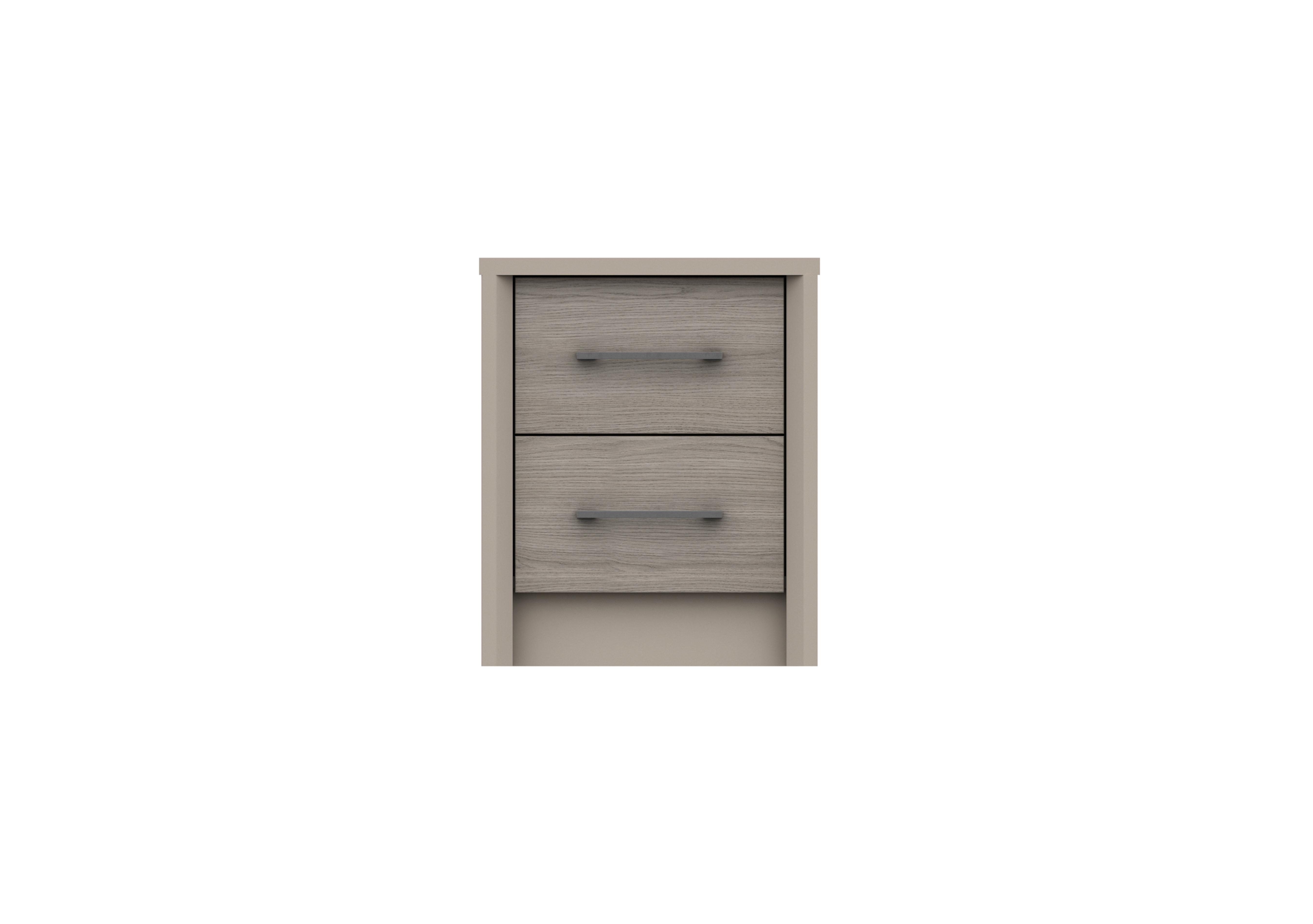 Paddington 2 Drawer Bedside Chest in Fired Earth/Grey Oak on Furniture Village