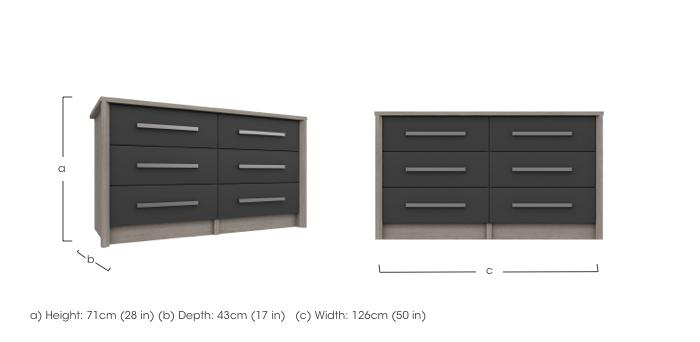 Euston 6 Drawer Wide Chest in  on Furniture Village