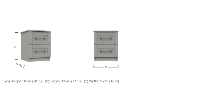 Fenchurch 2 Drawer Bedside Chest in  on Furniture Village