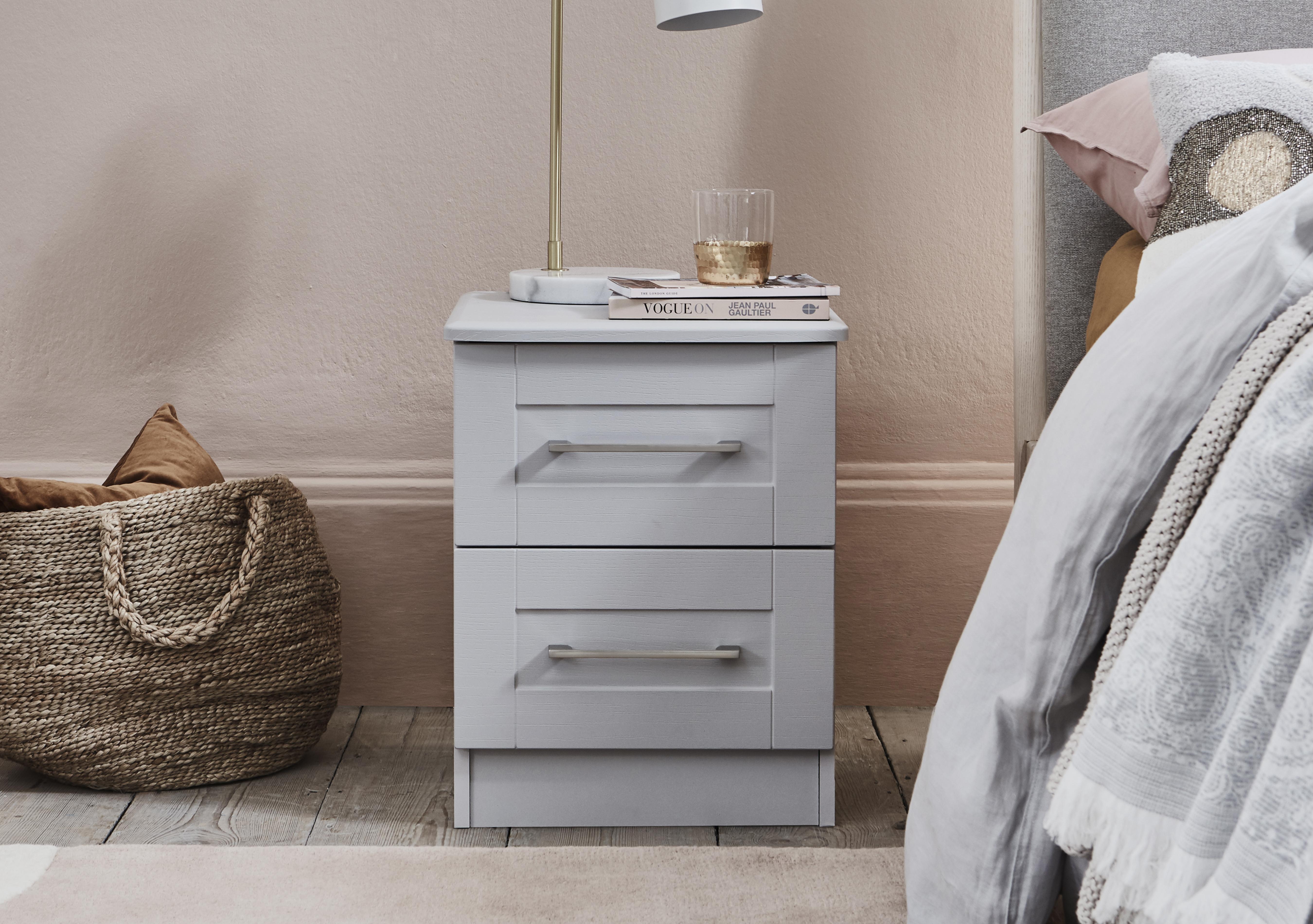 Fenchurch 2 Drawer Bedside Chest in  on Furniture Village