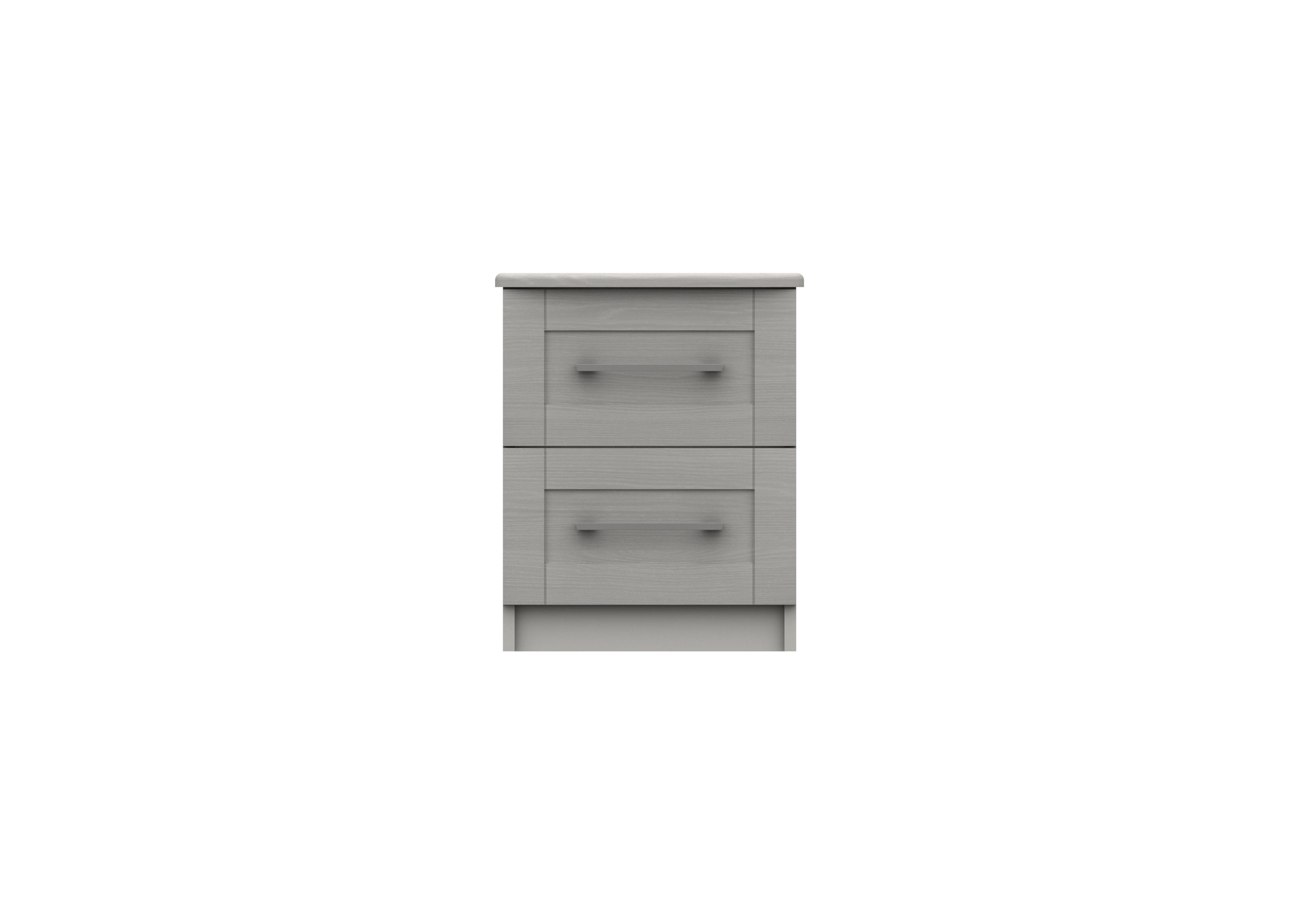 Fenchurch 2 Drawer Bedside Chest in Light Grey on Furniture Village