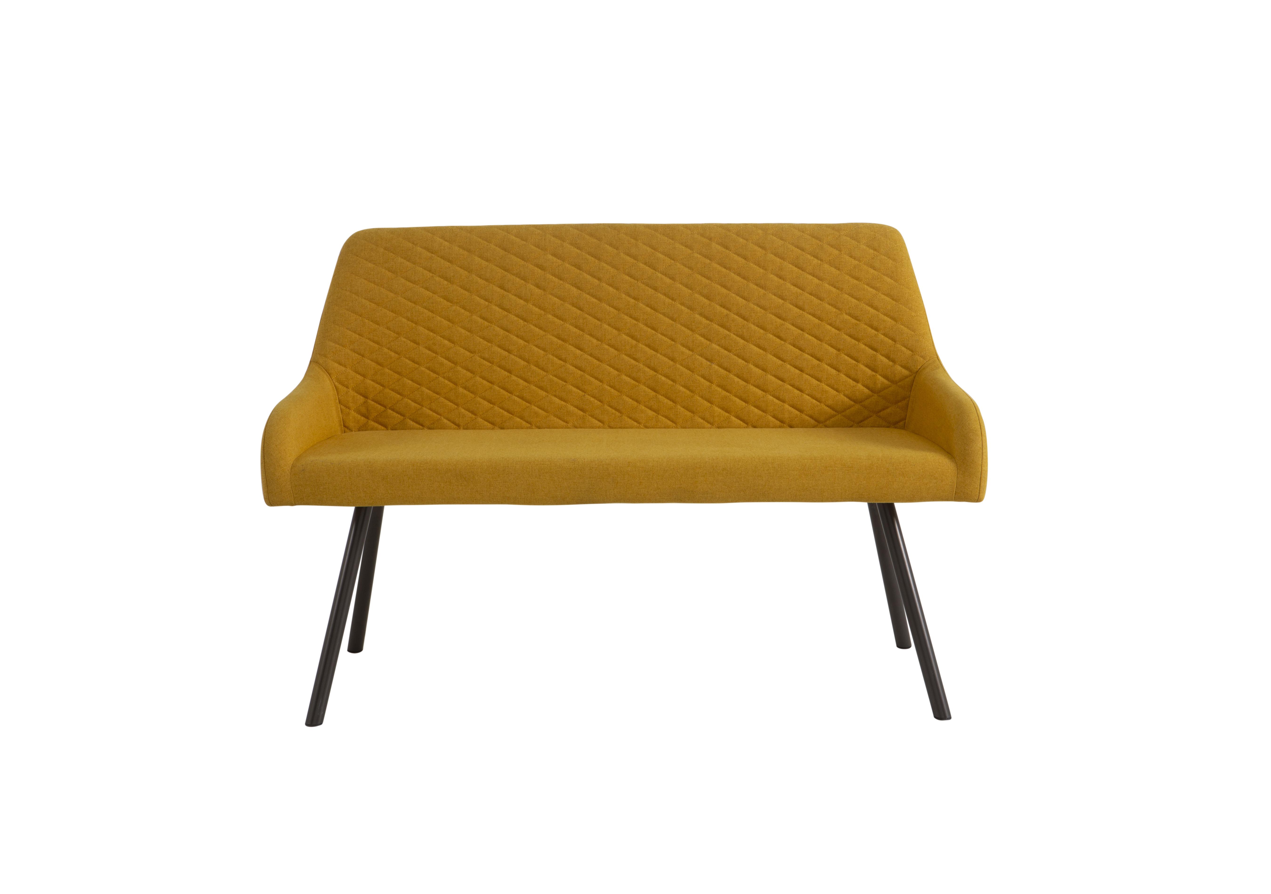 Rocket High Back Dining Bench in Saffron Yellow on Furniture Village