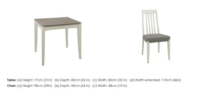 Skye Small Table and 2 Tall Chairs in  on Furniture Village