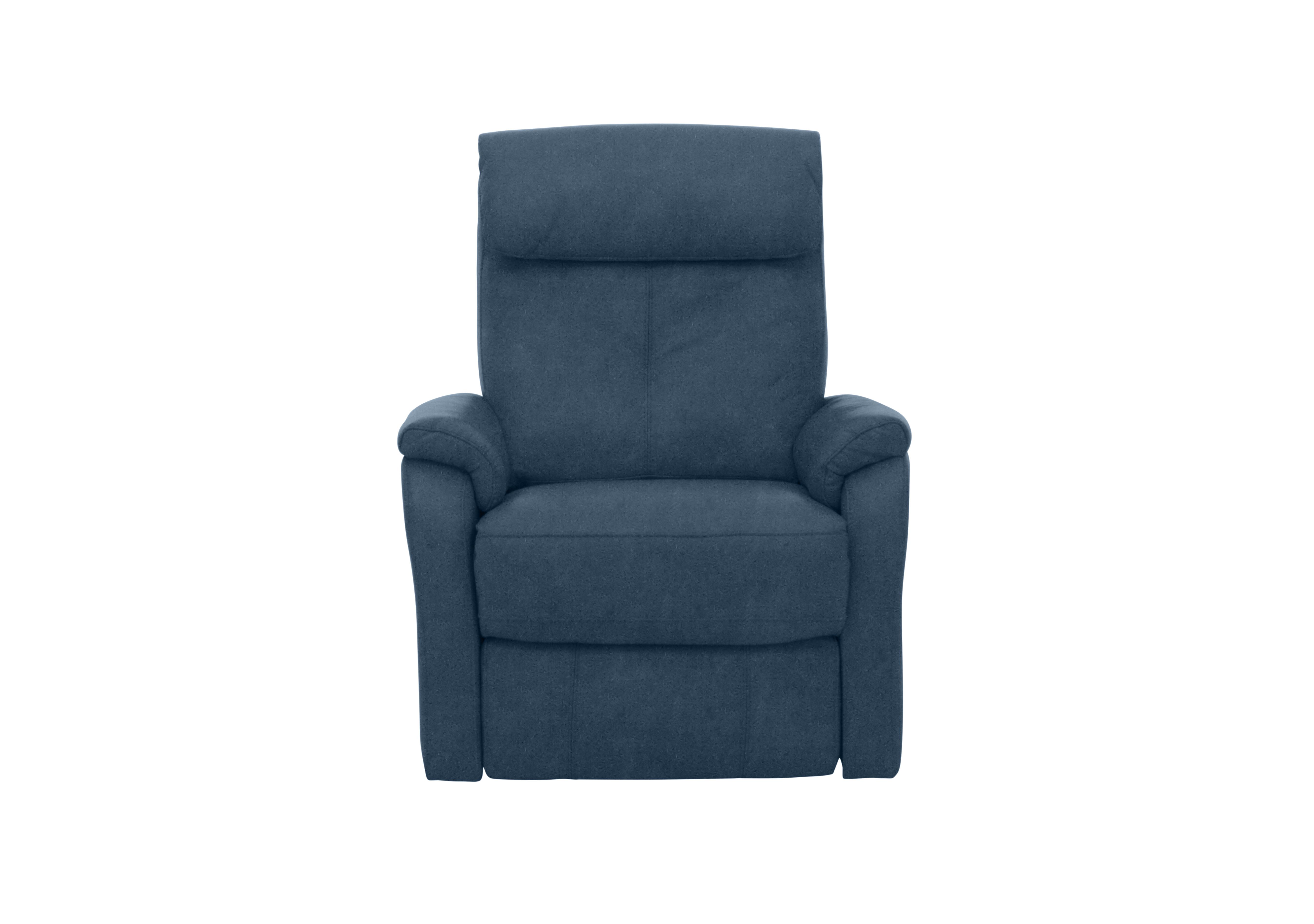 Rowan Fabric Swivel Rocker Recliner Armchair in Bfa-Blj-R10 Blue on Furniture Village