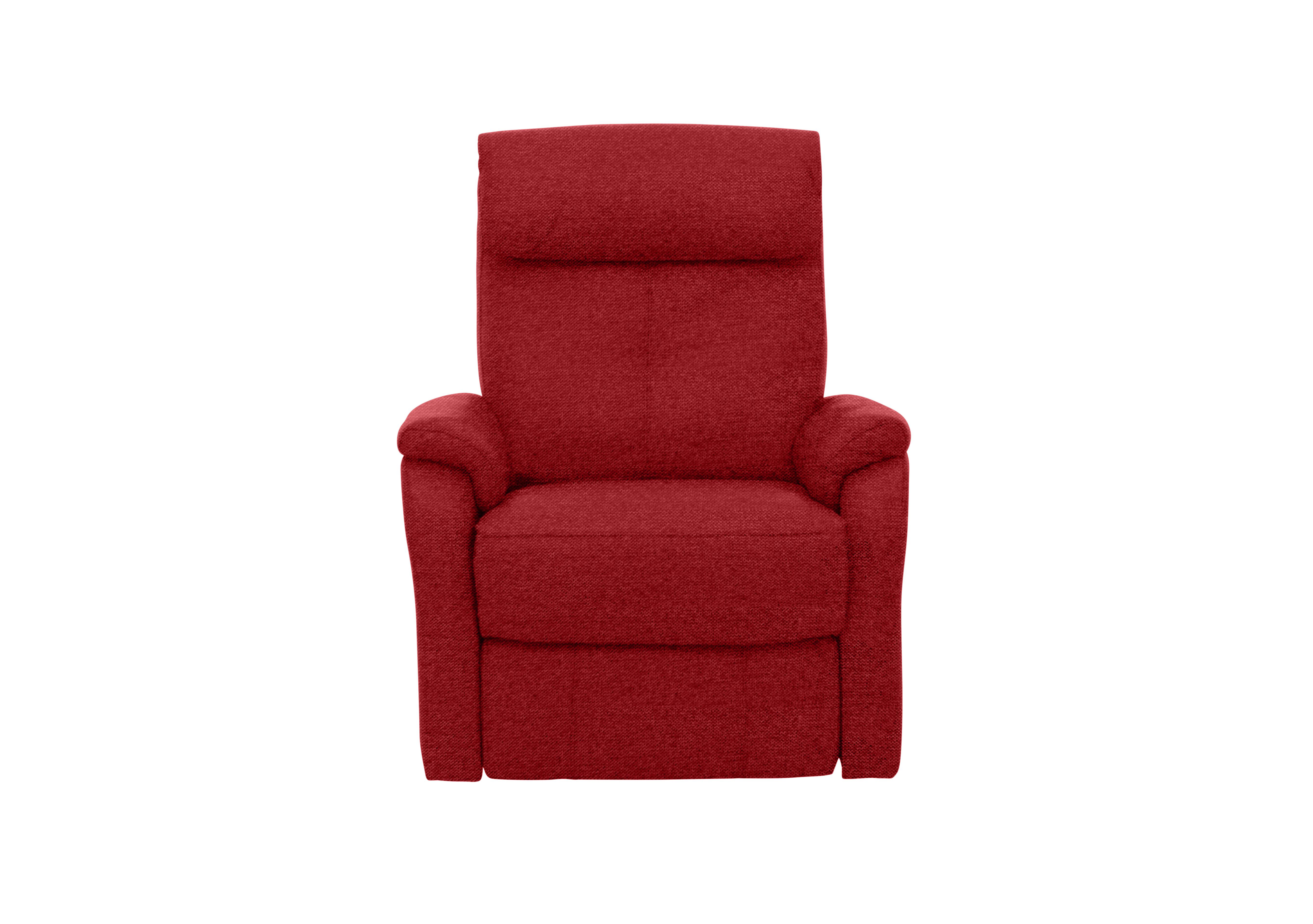 Rowan Fabric Swivel Rocker Recliner Armchair in Fab-Blt-R29 Red on Furniture Village