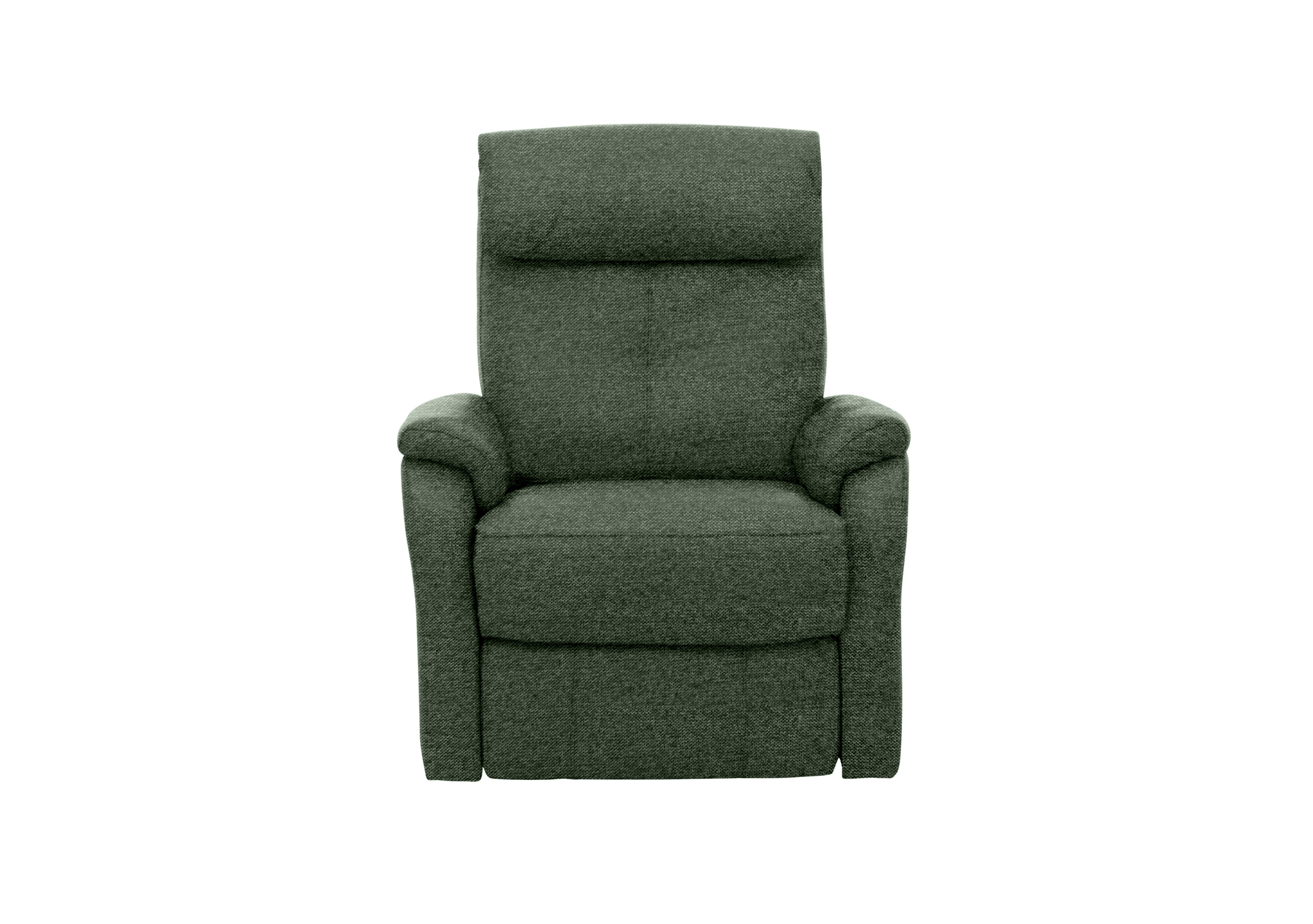 Rowan Fabric Swivel Rocker Recliner Armchair in Fab-Ska-R48 Moss Green on Furniture Village
