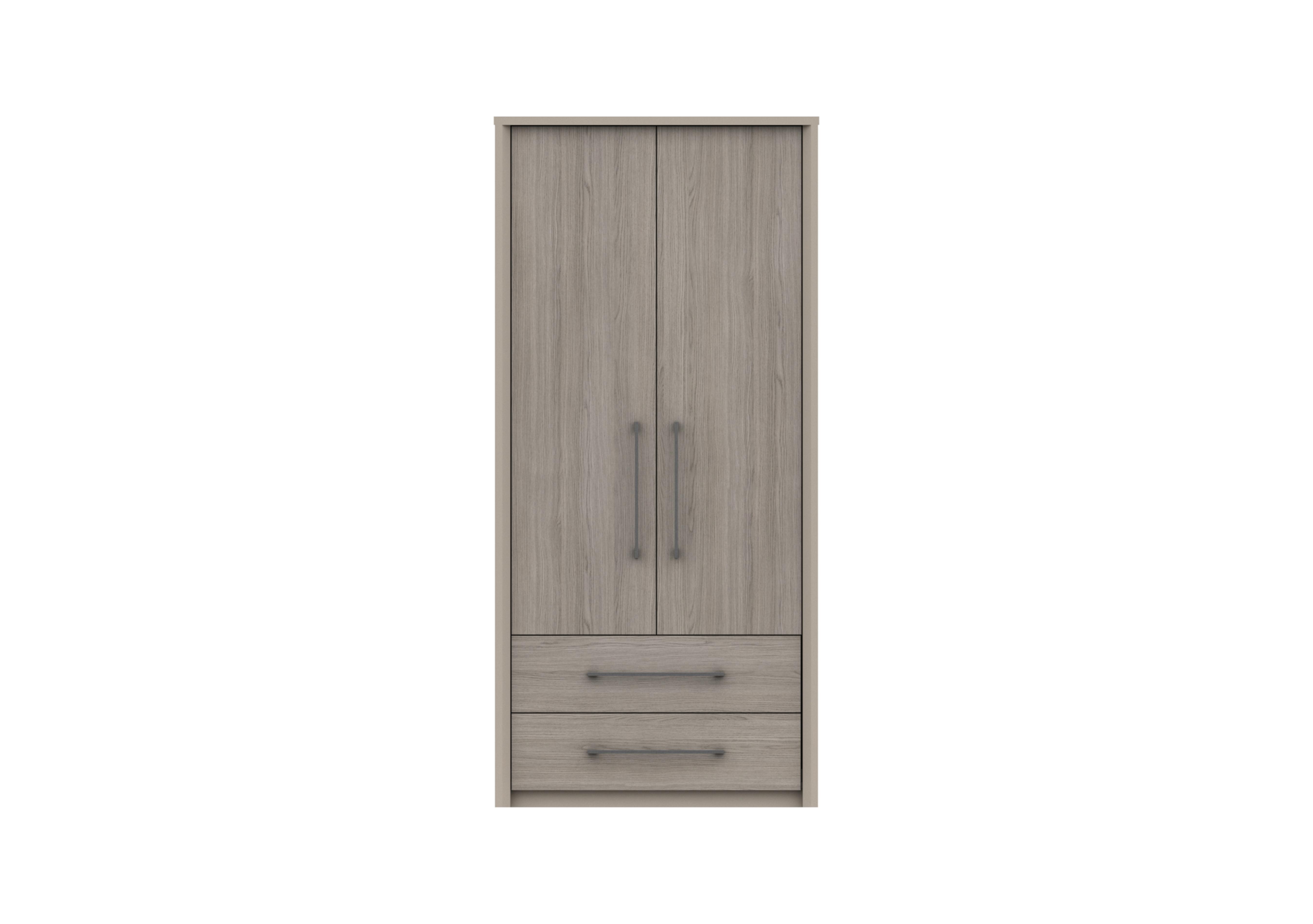 Paddington 2 Door 2 Drawer Wardrobe in Fired Earth/Grey Oak on Furniture Village