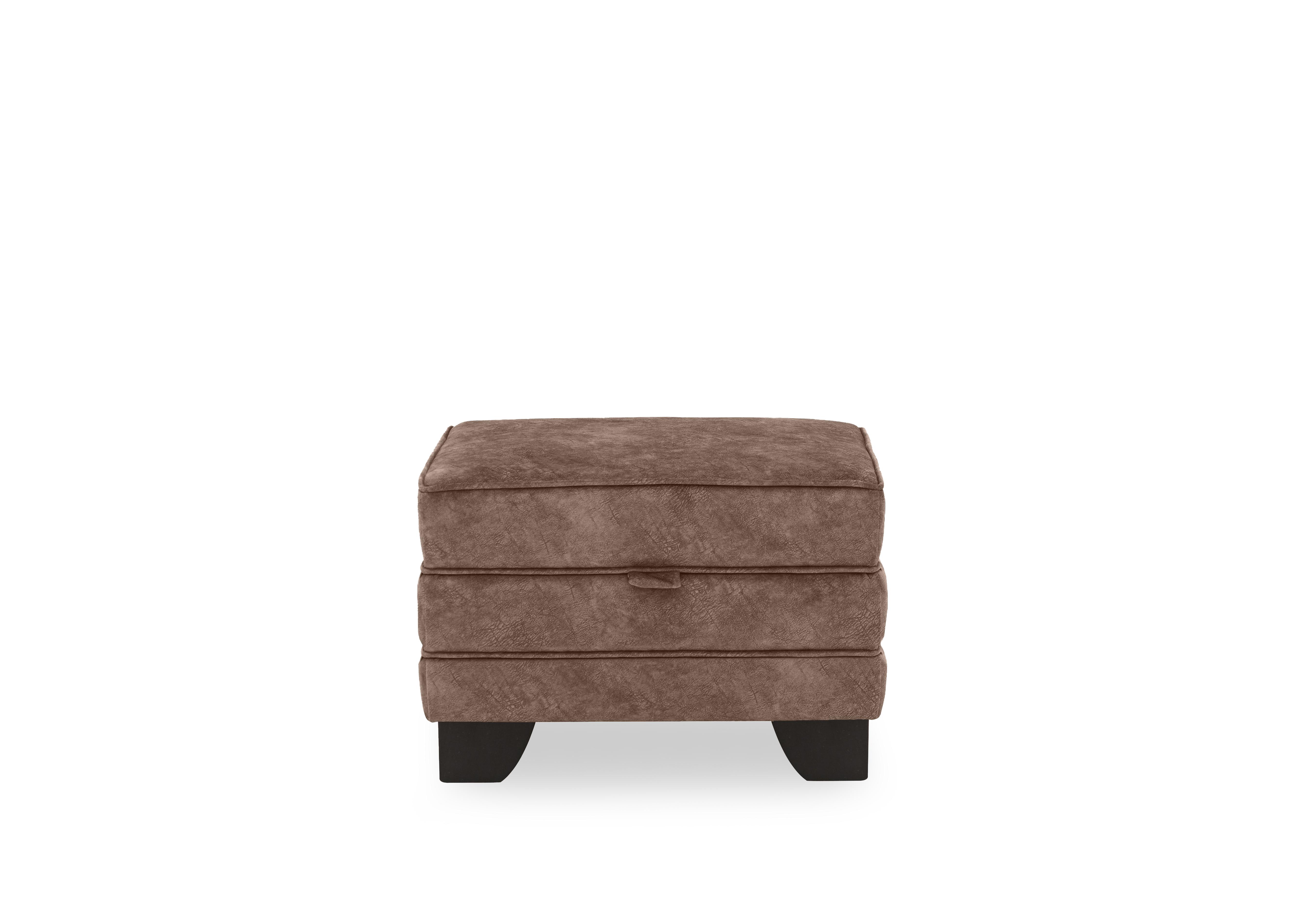 Ariana Small Storage Footstool in Chocolate on Furniture Village