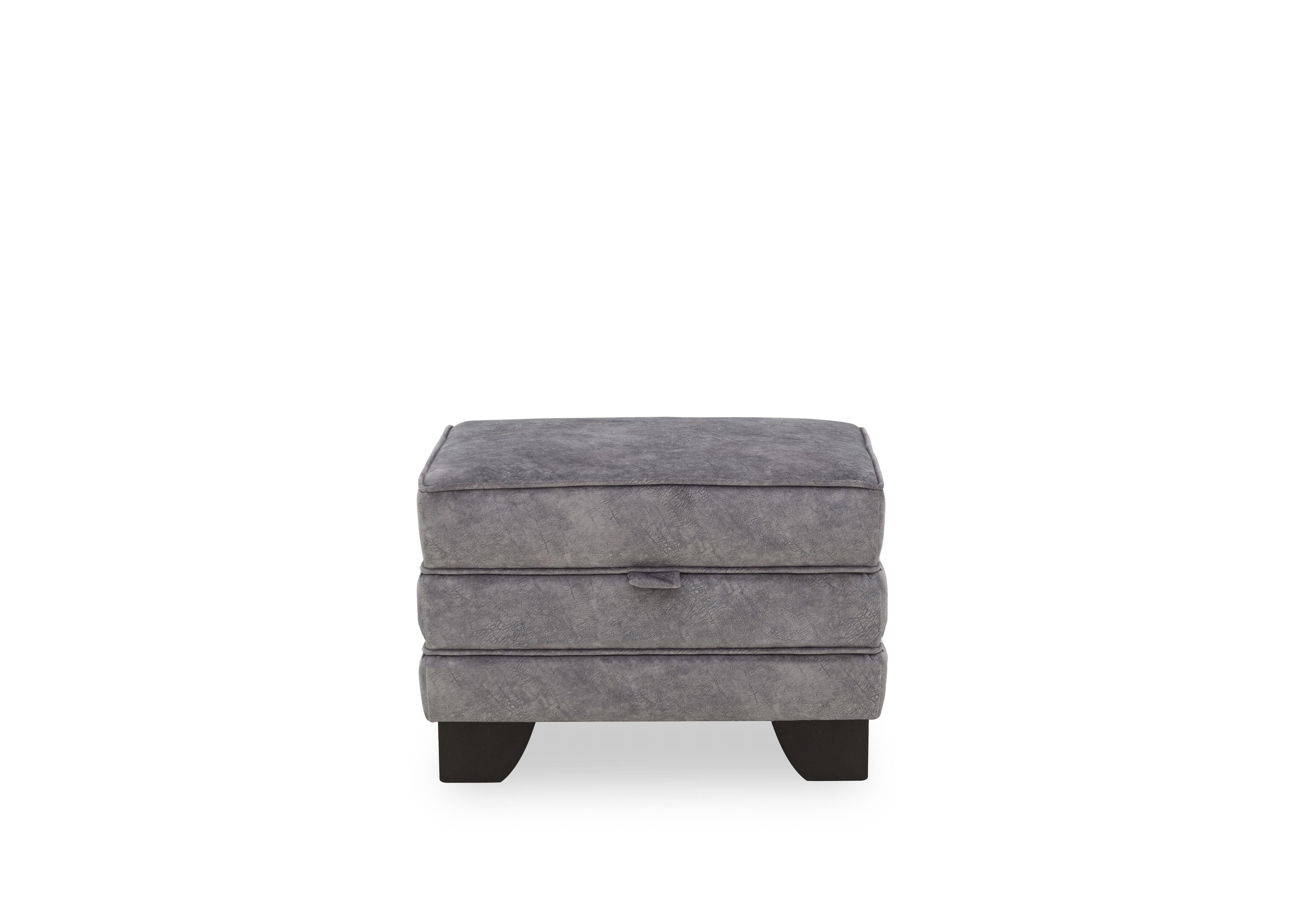 Ariana Small Storage Footstool in Silver on Furniture Village