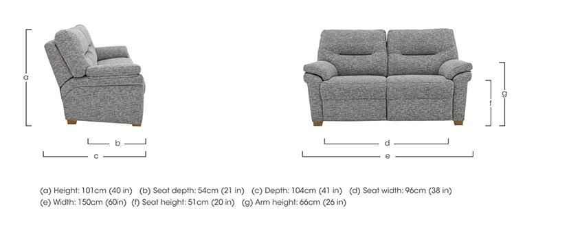 Seattle 2 Seater Fabric Sofa with Wooden Feet in  on Furniture Village