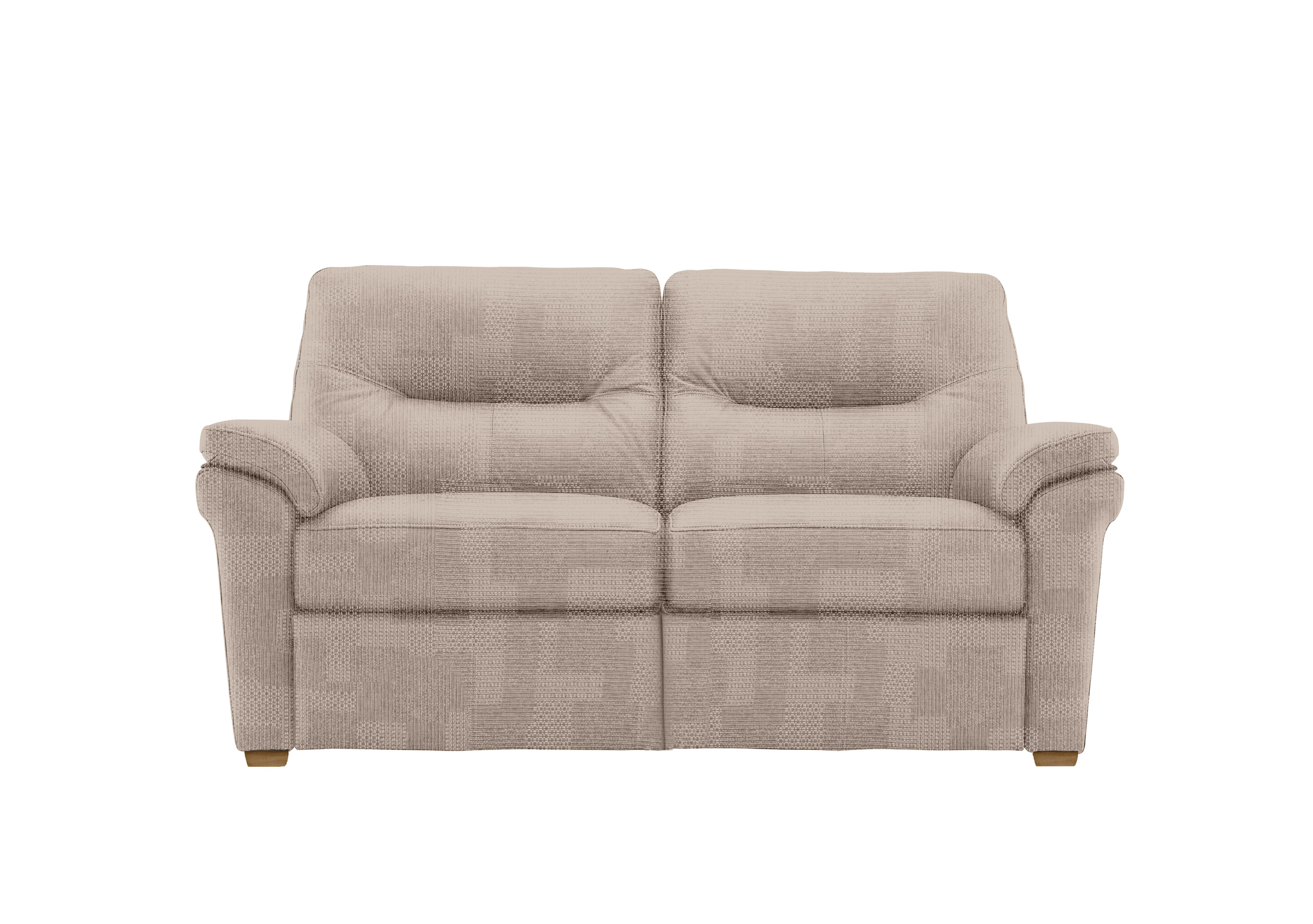 Seattle 2 Seater Fabric Sofa with Wooden Feet in A801 Faro Mist Ok on Furniture Village