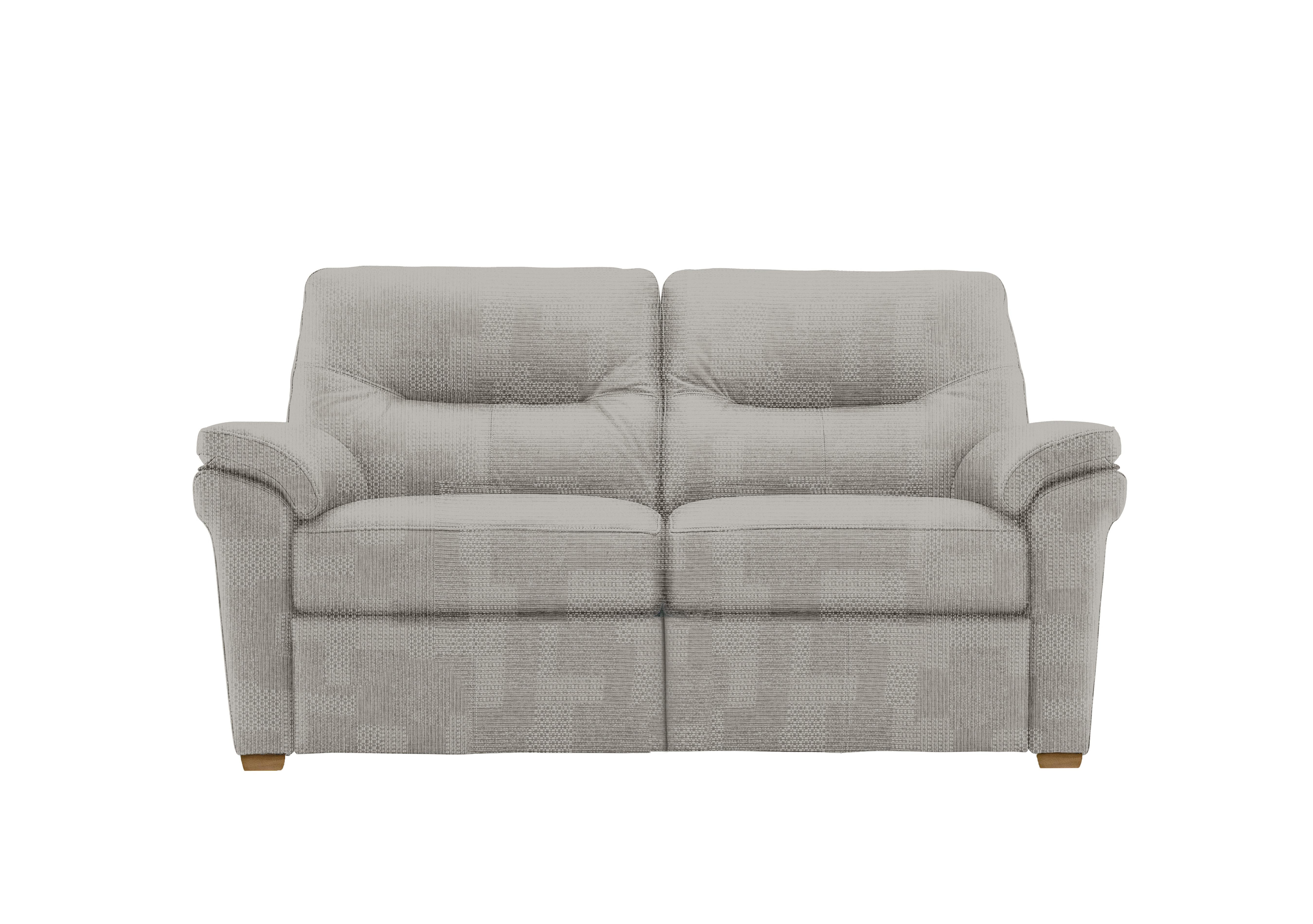 Seattle 2 Seater Fabric Sofa with Wooden Feet in A802 Faro Sky Ok on Furniture Village