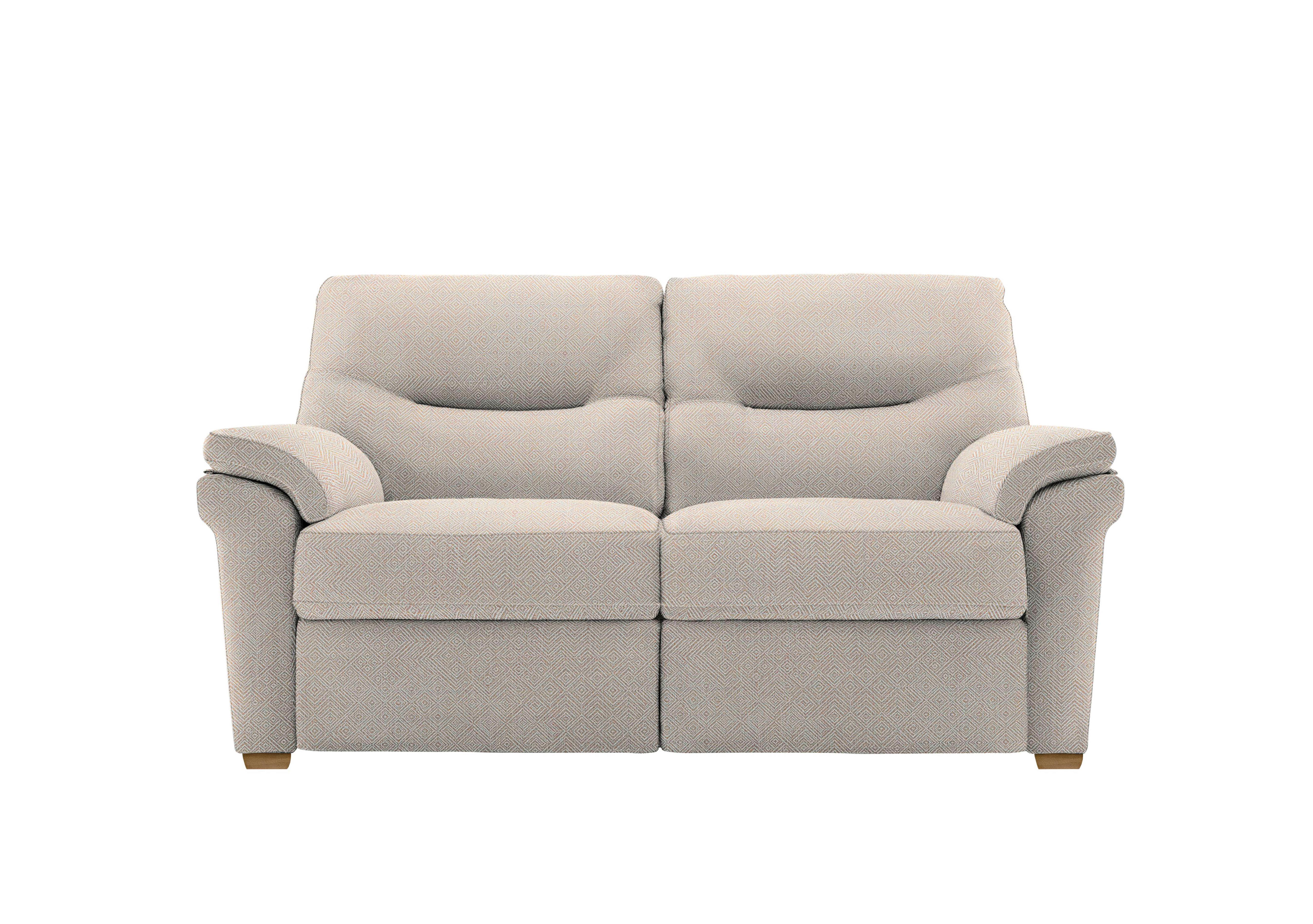 Seattle 2 Seater Fabric Sofa with Wooden Feet in B011 Nebular Blush Ok on Furniture Village