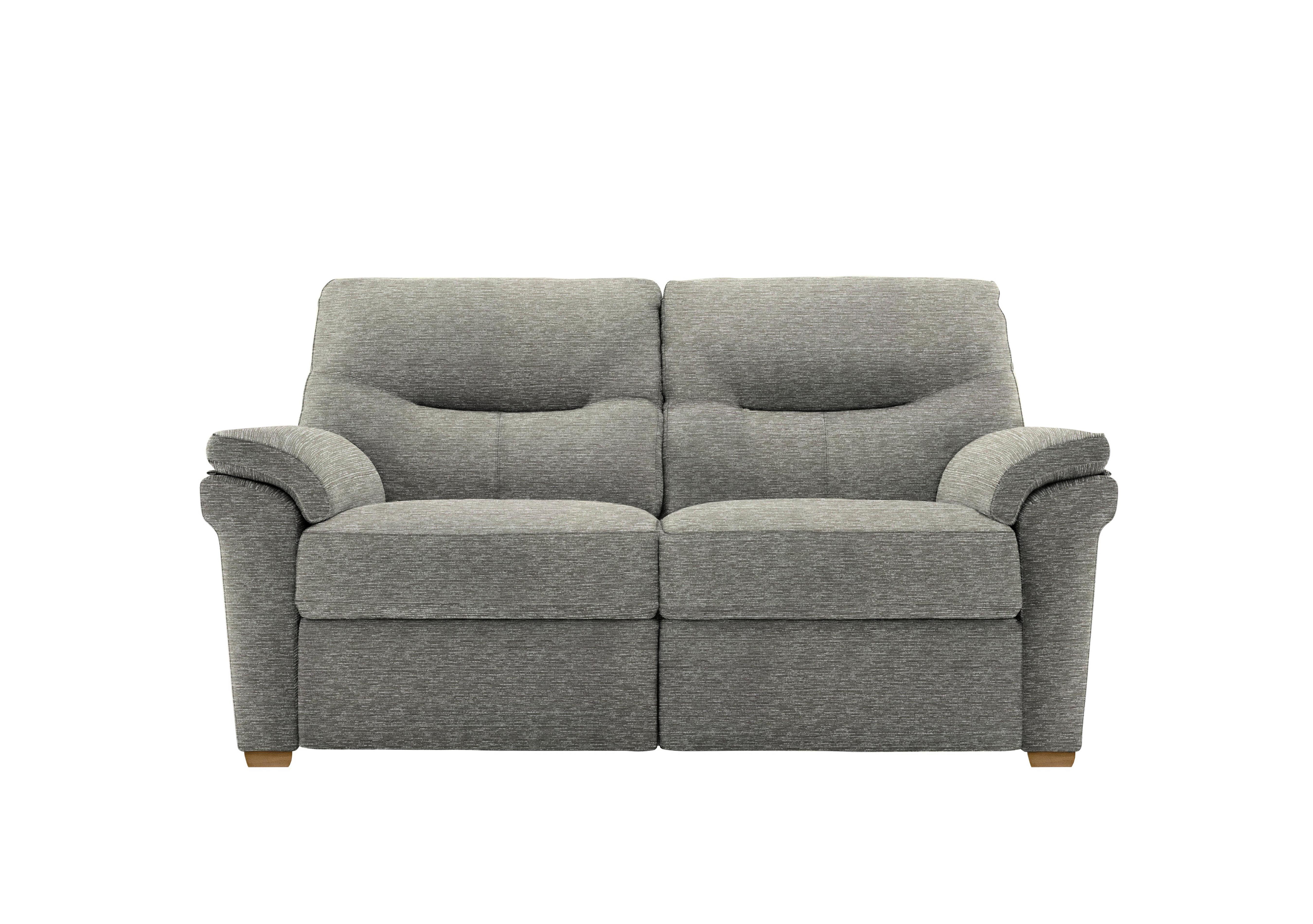 Seattle 2 Seater Fabric Sofa with Wooden Feet in B076 Mirage Powder Ok on Furniture Village