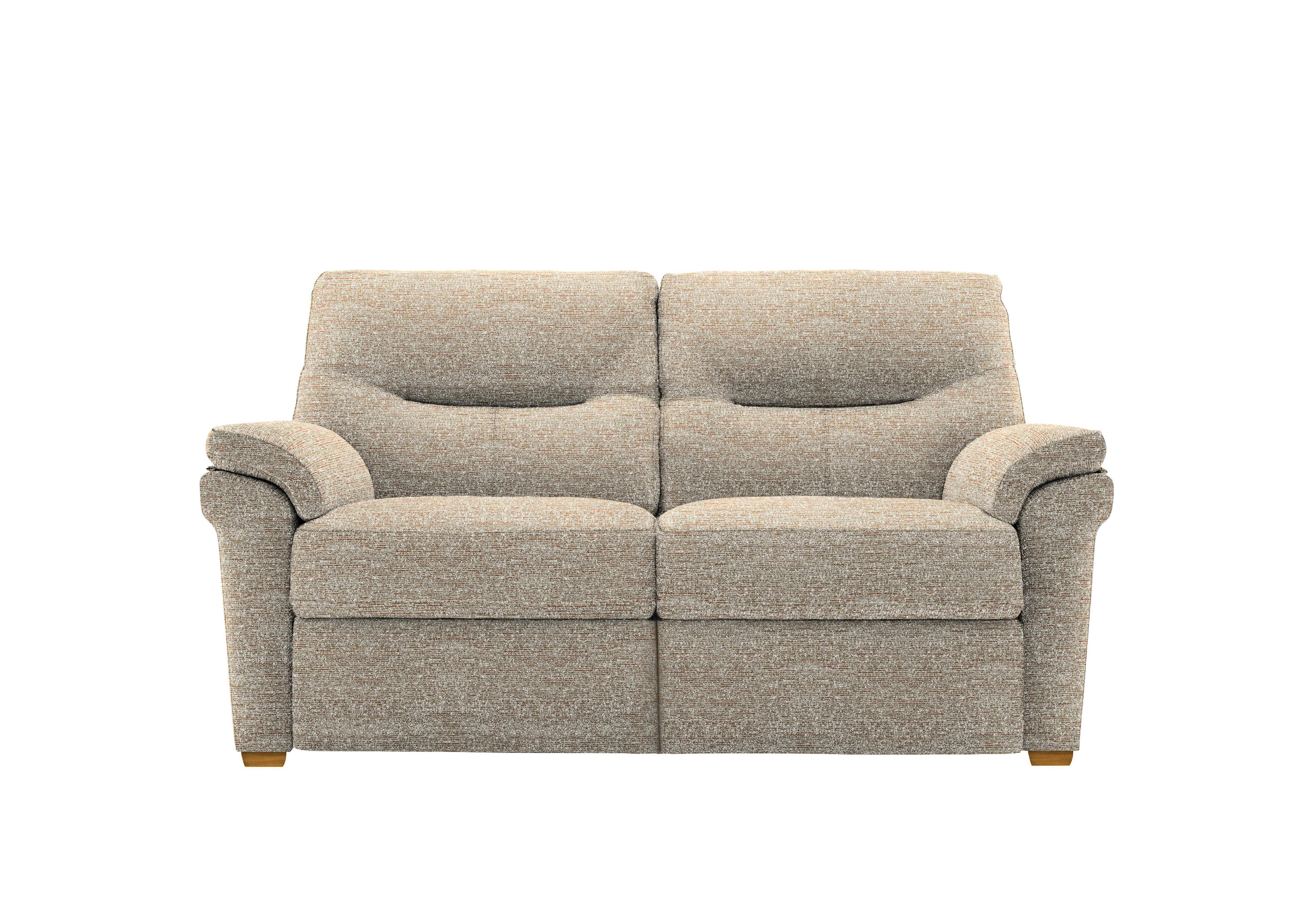 Seattle 2 Seater Fabric Sofa with Wooden Feet in C030 Kampala Beige Ok on Furniture Village