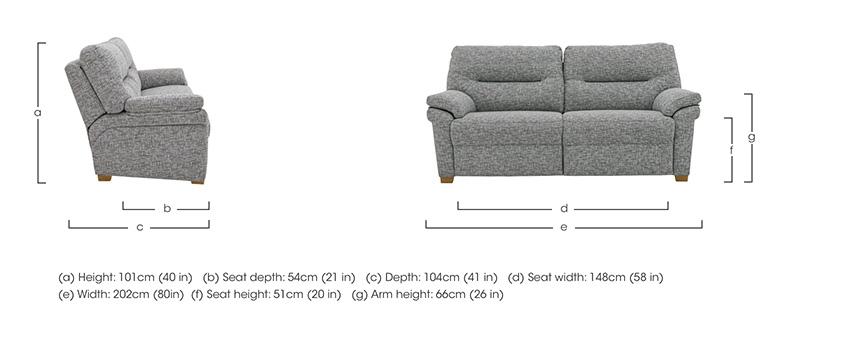 Seattle 3 Seater Fabric Sofa with Wooden Feet in  on Furniture Village