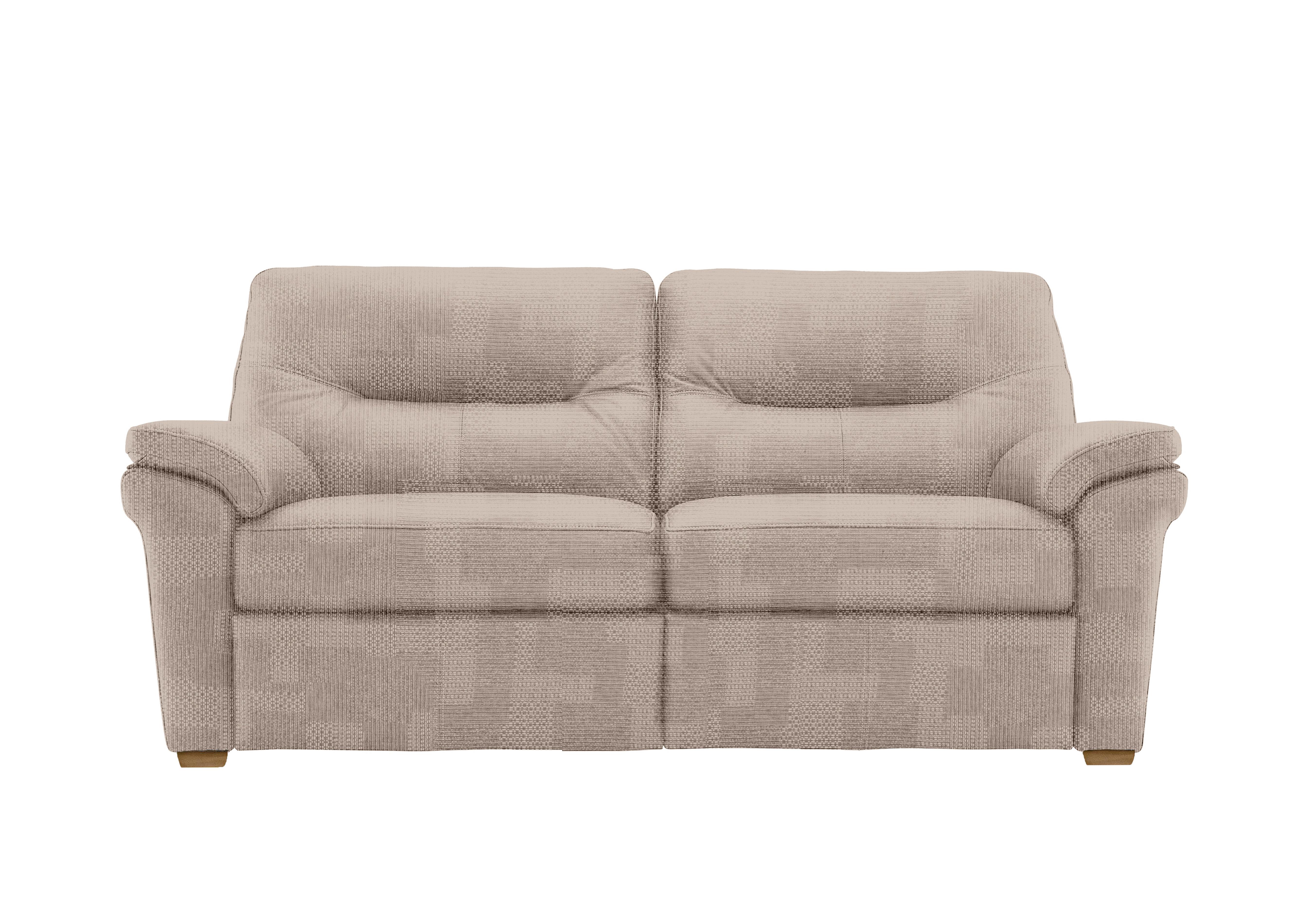 Seattle 3 Seater Fabric Sofa with Wooden Feet in A801 Faro Mist Ok on Furniture Village