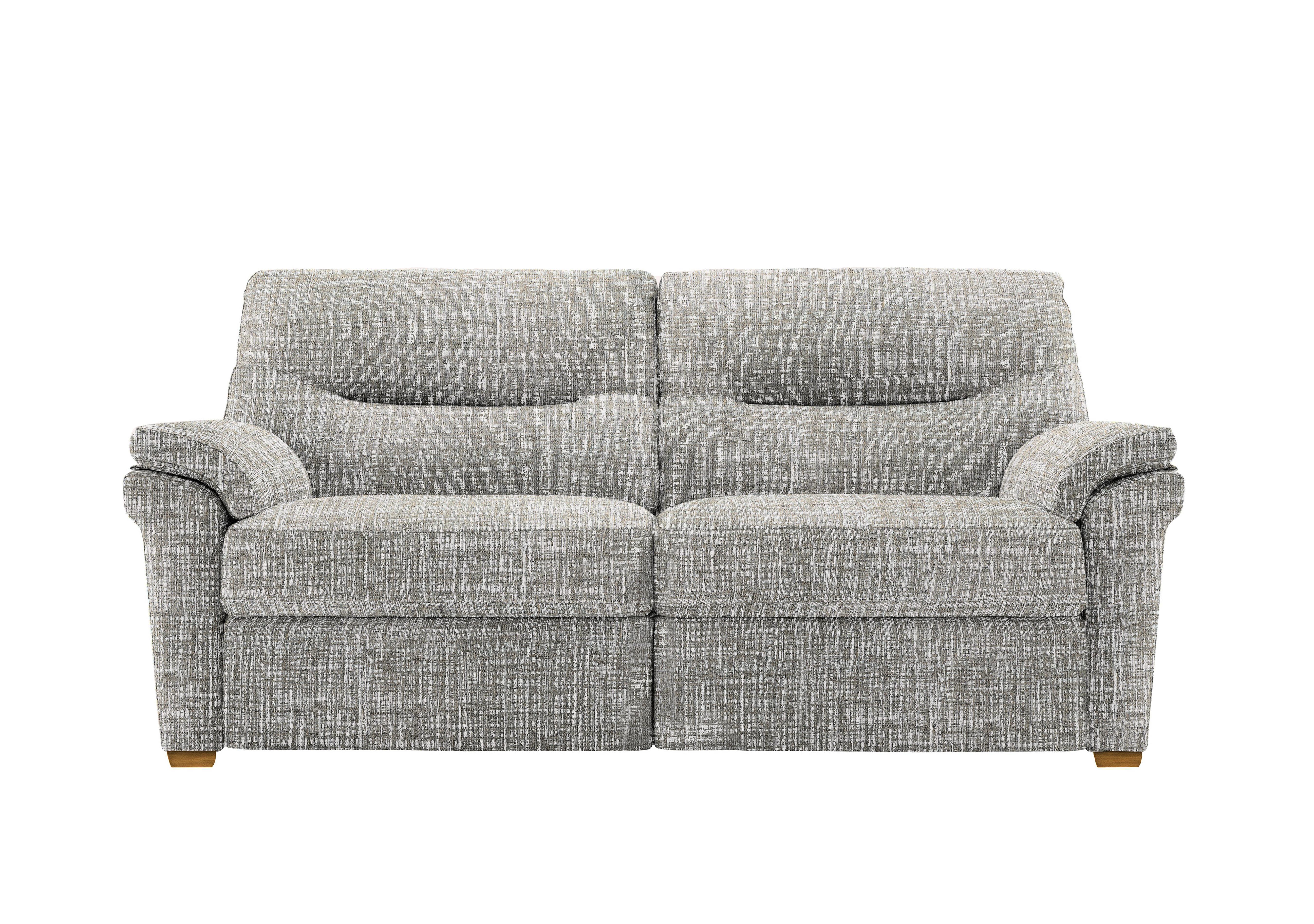 Seattle 3 Seater Fabric Sofa with Wooden Feet in B103 Shore Slate Ok on Furniture Village