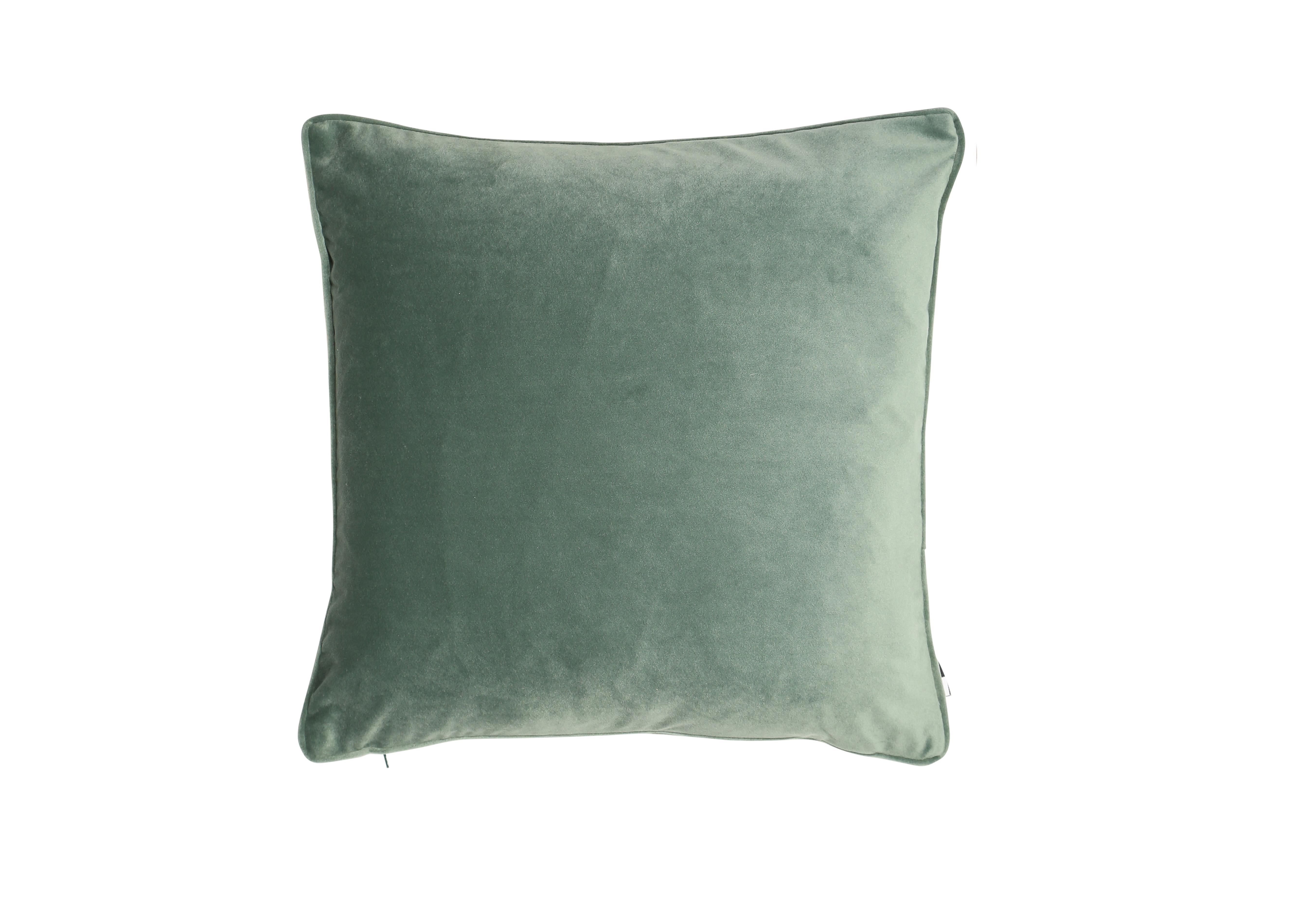 Luxe Cushion in Green on Furniture Village