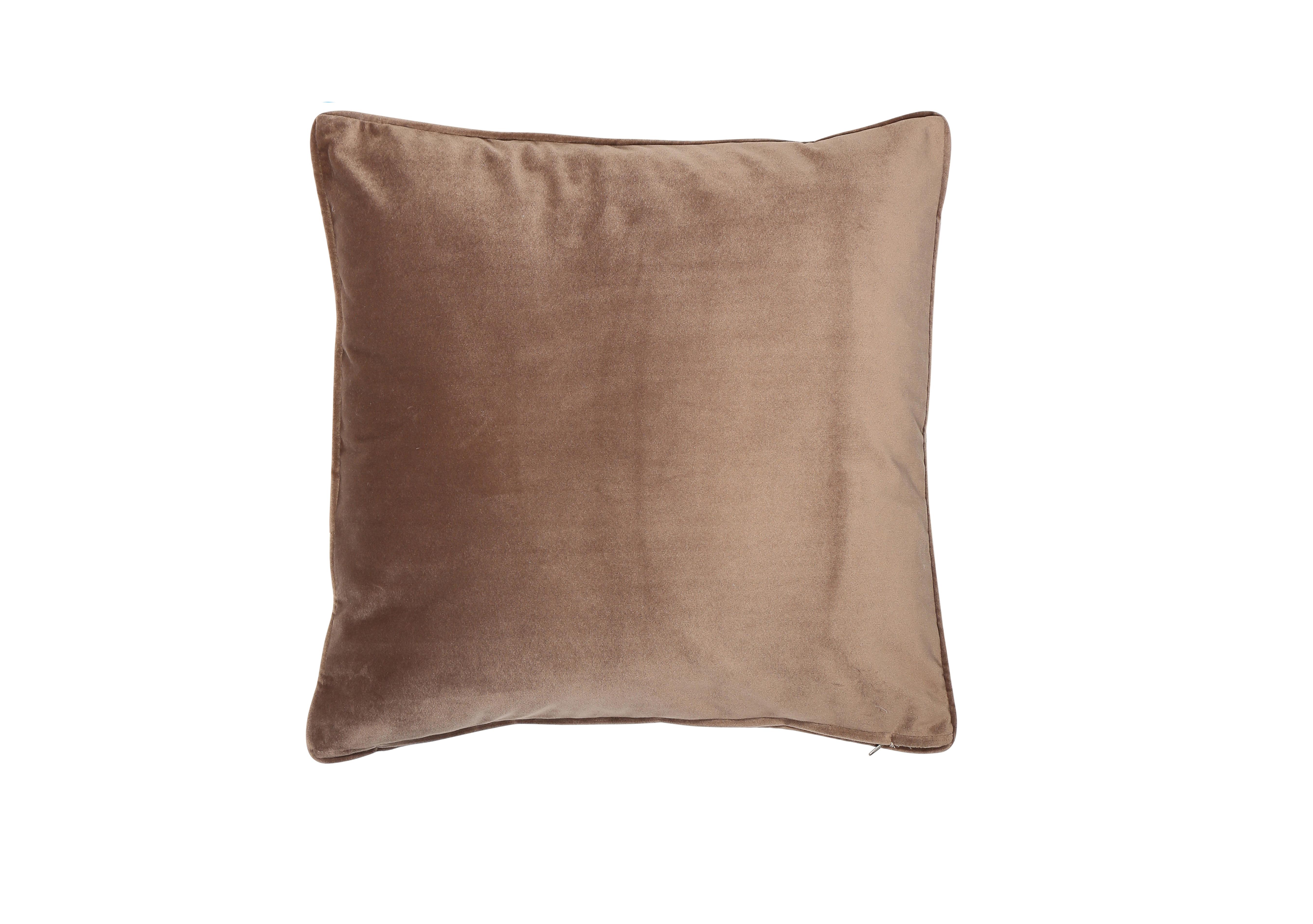 Luxe Cushion in Truffle on Furniture Village